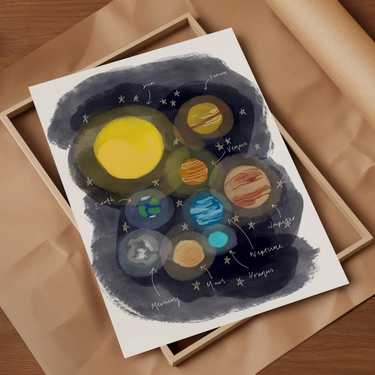 Black Space Art Print - A3 Natalie Cass Art – image 3