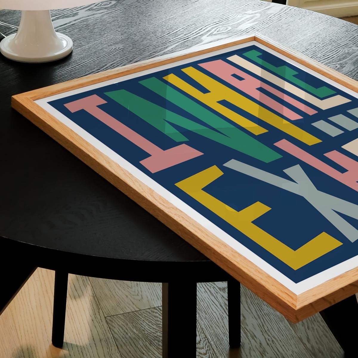 Inhale Exhale Typography Print - A3 Natalie Cass Art – image 4