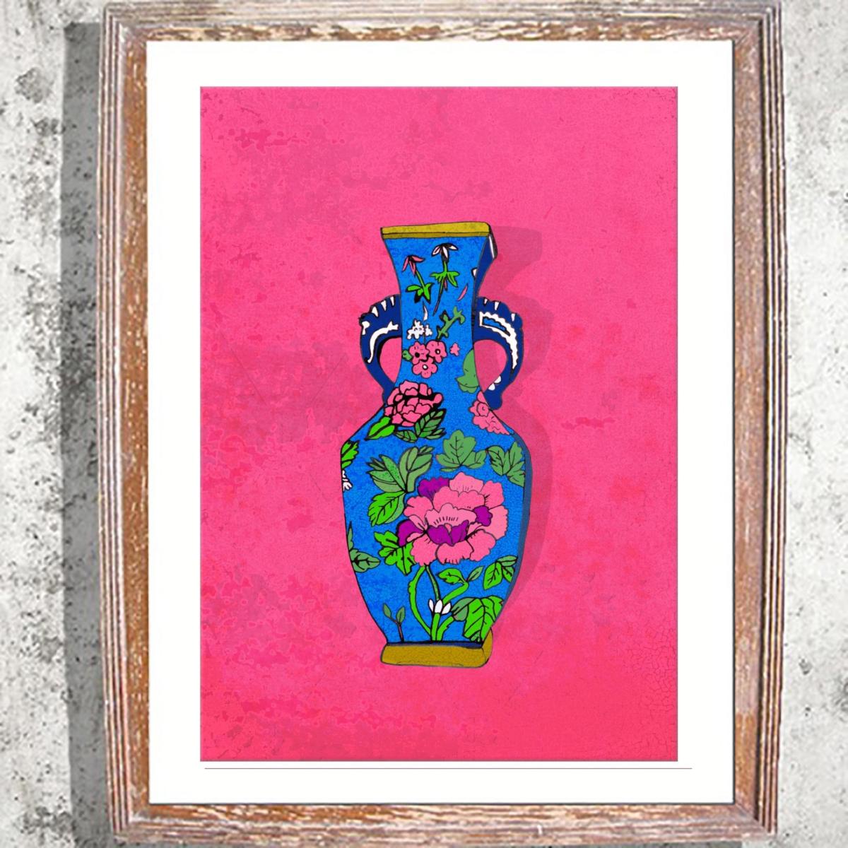 Signed Print - Blue Vase A4 210 X 297Mm Jessica Russell Flint – image 2