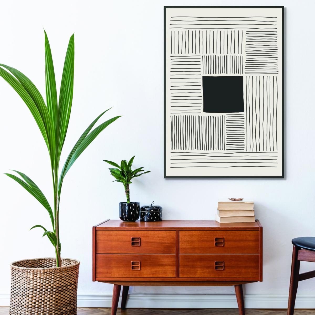 Black Minimalism Shapes 3 A1 594 X 841Mm Stanley Print House – image 3