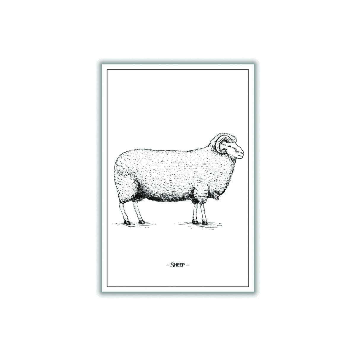 Grey Sheep A4 210 X 297Mm Stanley Print House – image 1