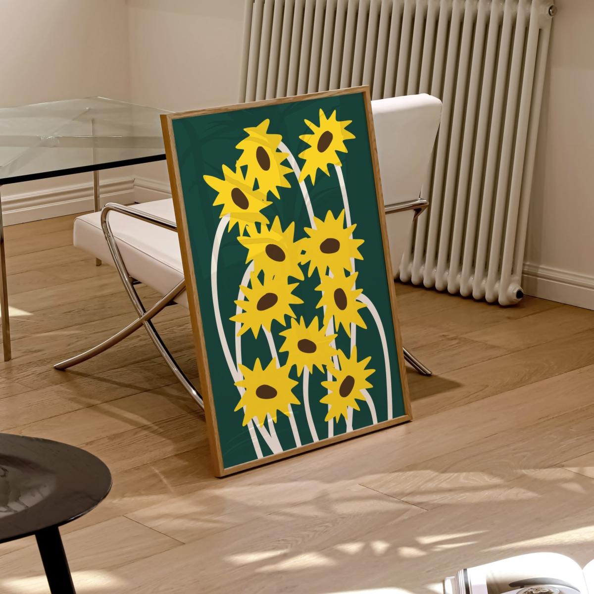 Sunflowers Green Art Print - A3 Natalie Cass Art – image 4