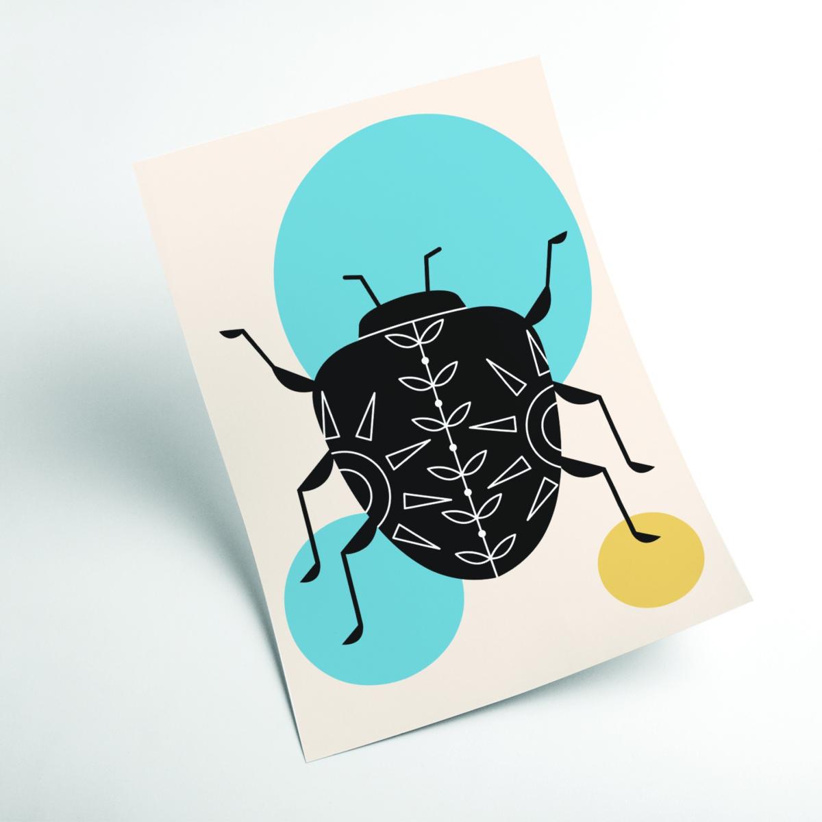 Blue Lonely Beetle A2 420 X 594Mm Stanley Print House – image 2
