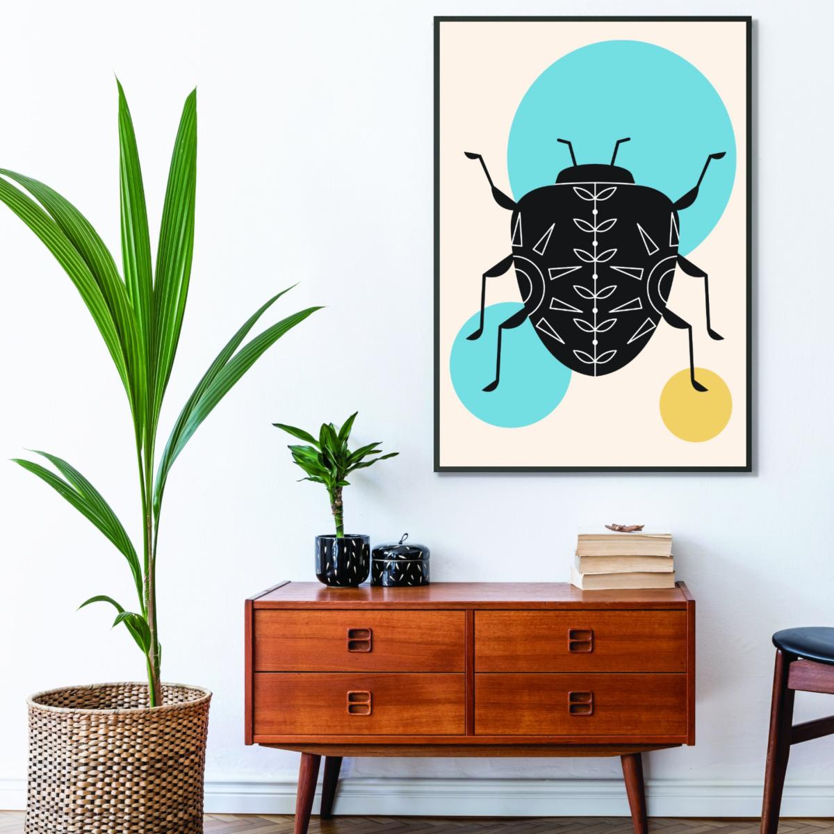 Blue Lonely Beetle A2 420 X 594Mm Stanley Print House – image 3