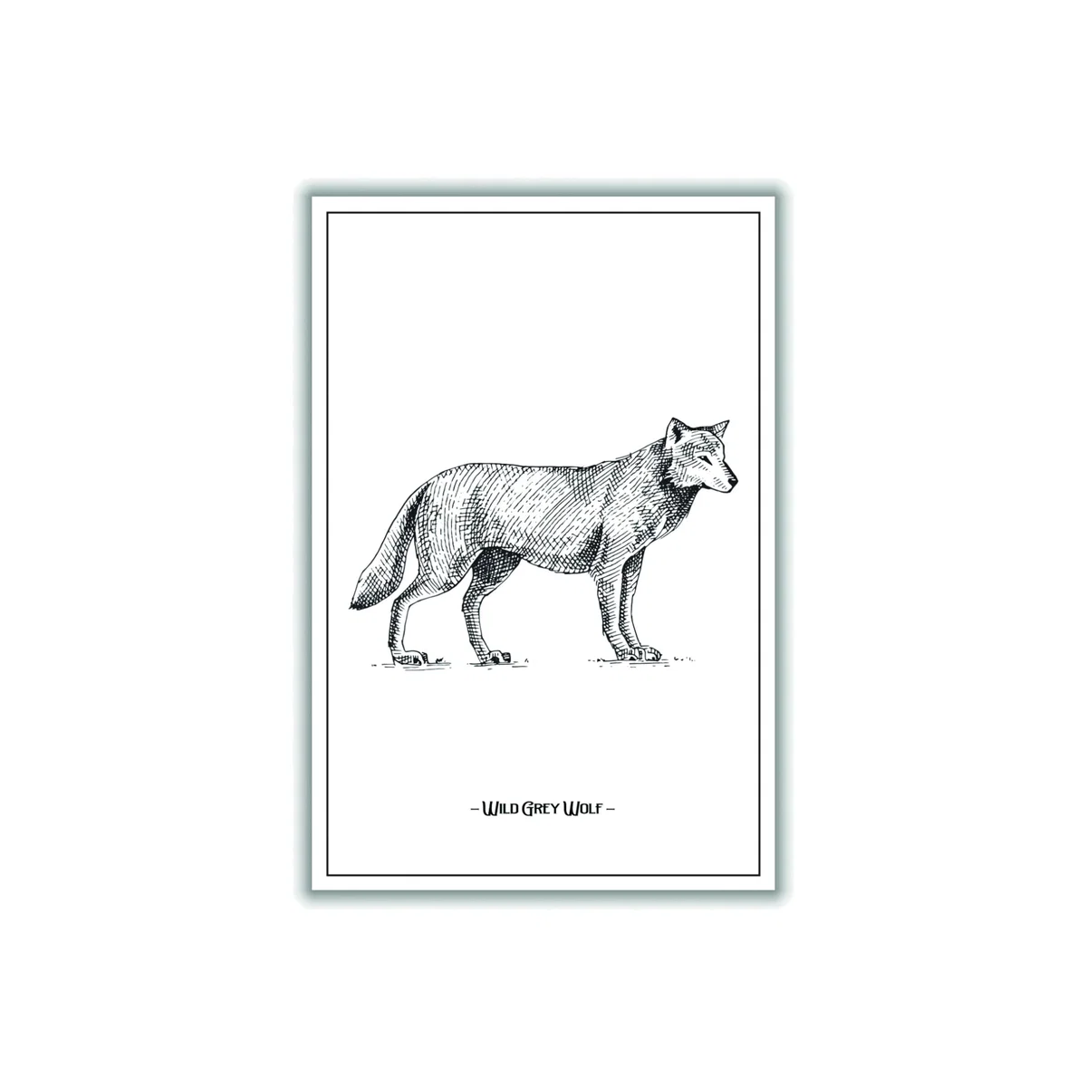 Wild Grey Wolf Large Stanley Print House – image 1