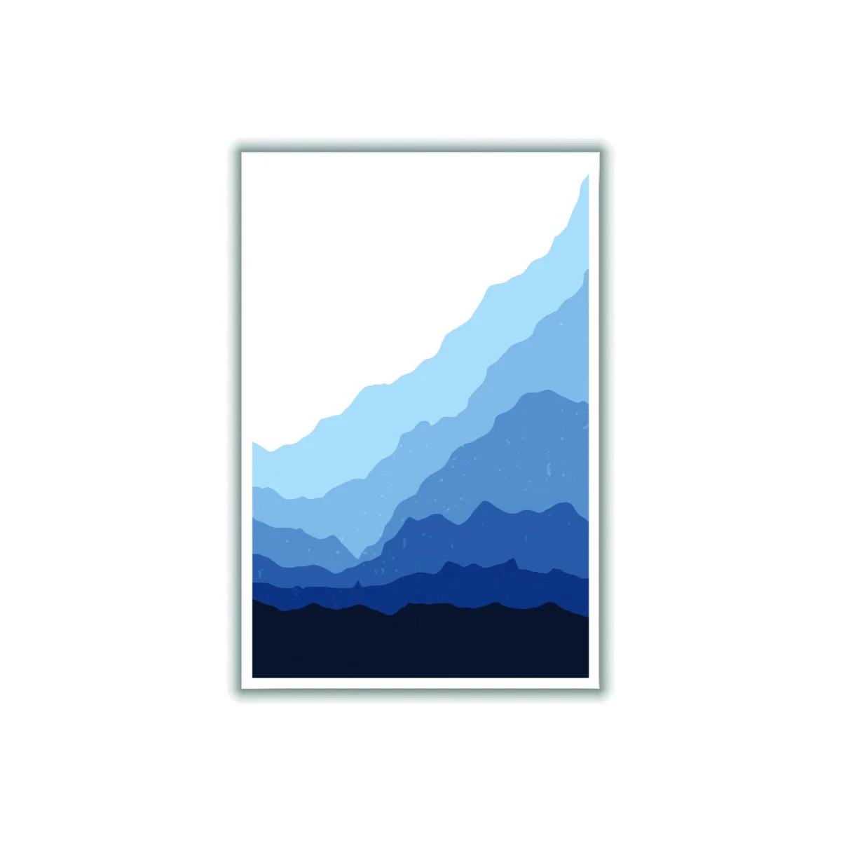Blue Japanese Mountains A2 420 X 594Mm Stanley Print House – image 1