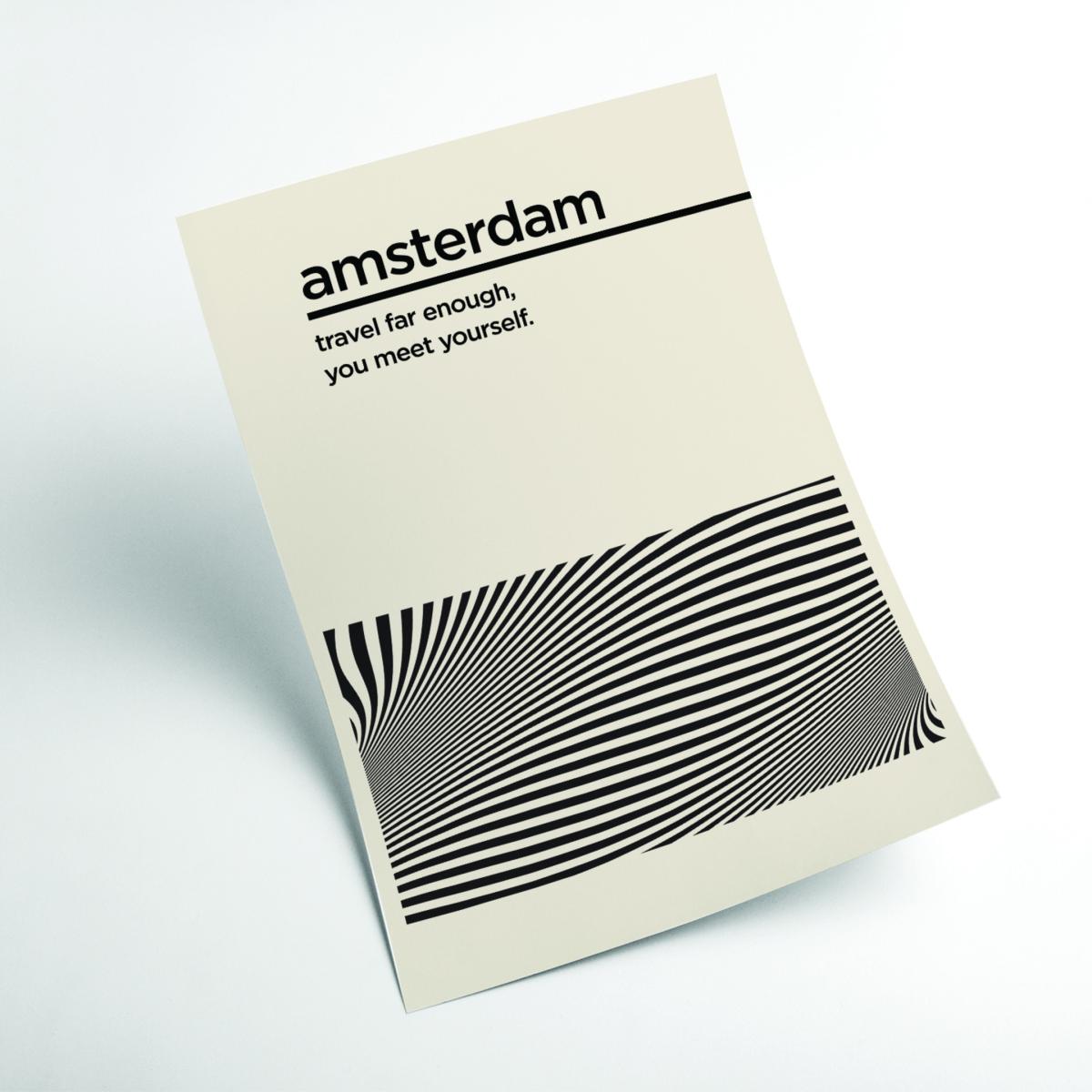 Black Amsterdam Travel Ii A2 420 X 594Mm Stanley Print House – image 2
