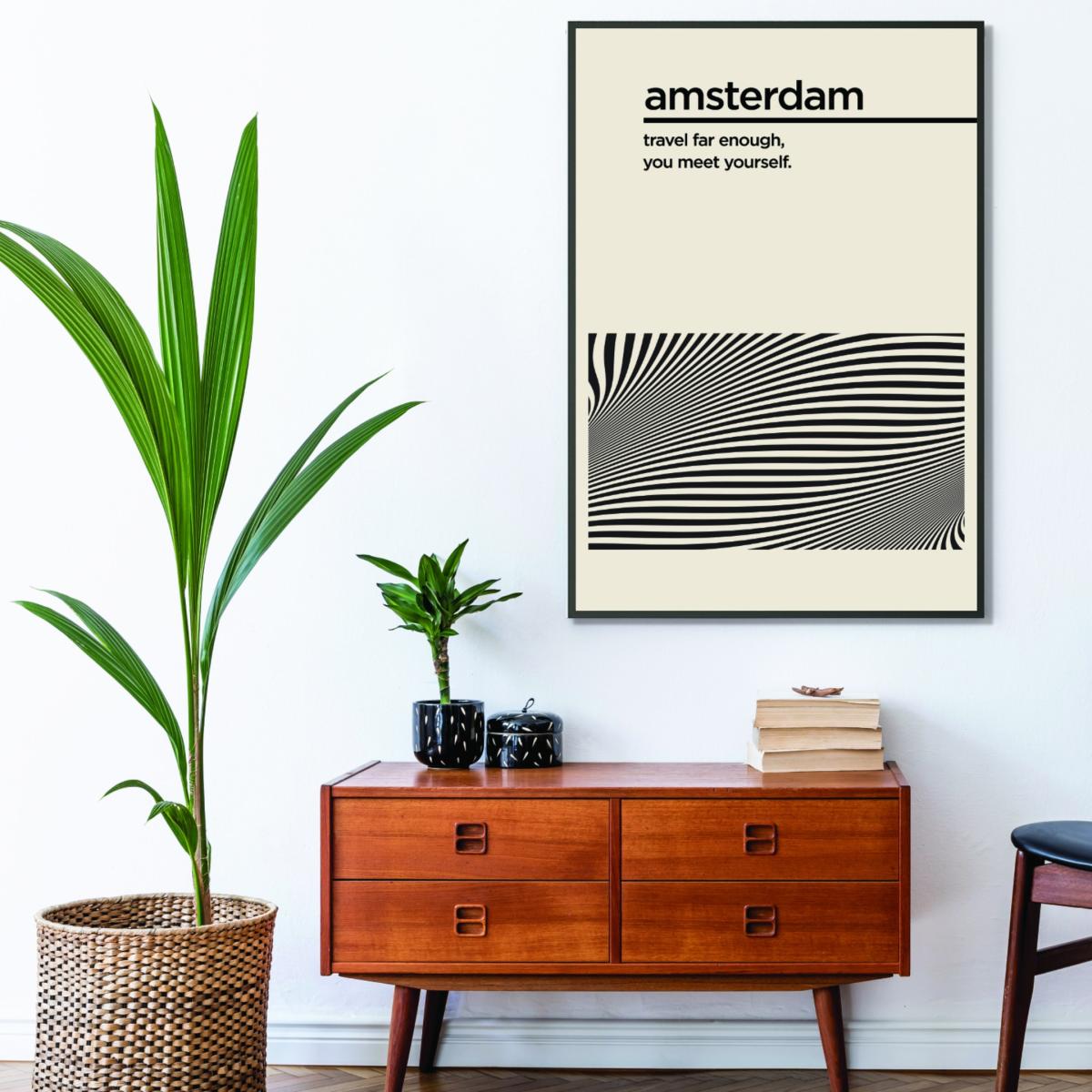 Black Amsterdam Travel Ii A2 420 X 594Mm Stanley Print House – image 3