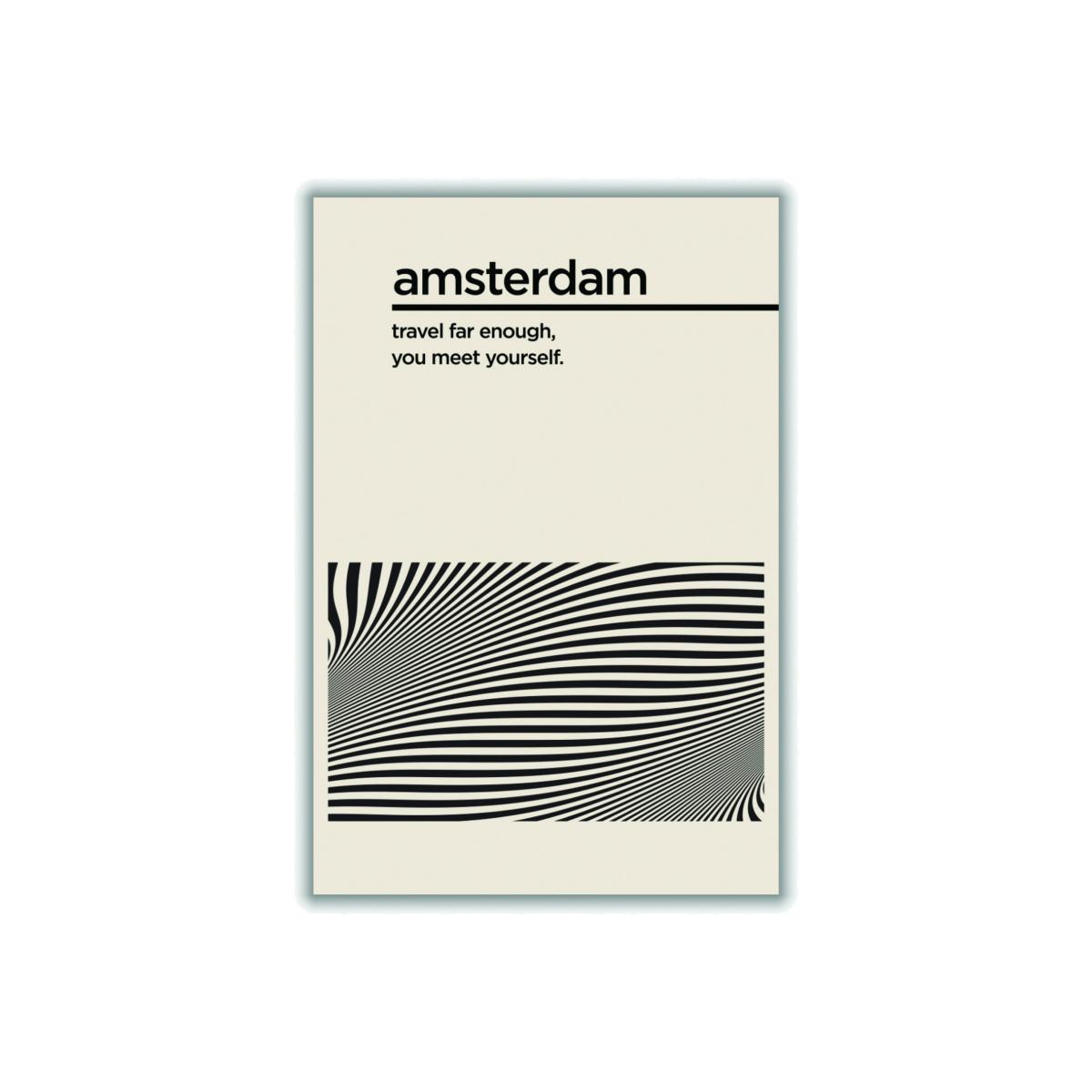 Black Amsterdam Travel Ii A2 420 X 594Mm Stanley Print House – image 1