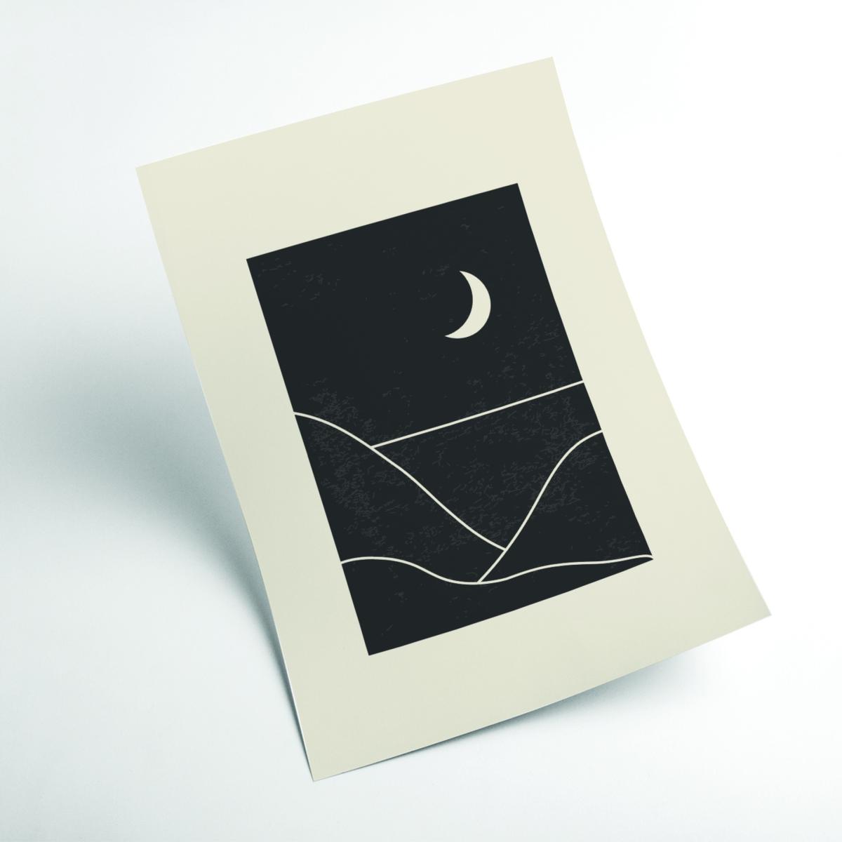 Black Minimal Mountains #5 Extra Small Stanley Print House – image 2