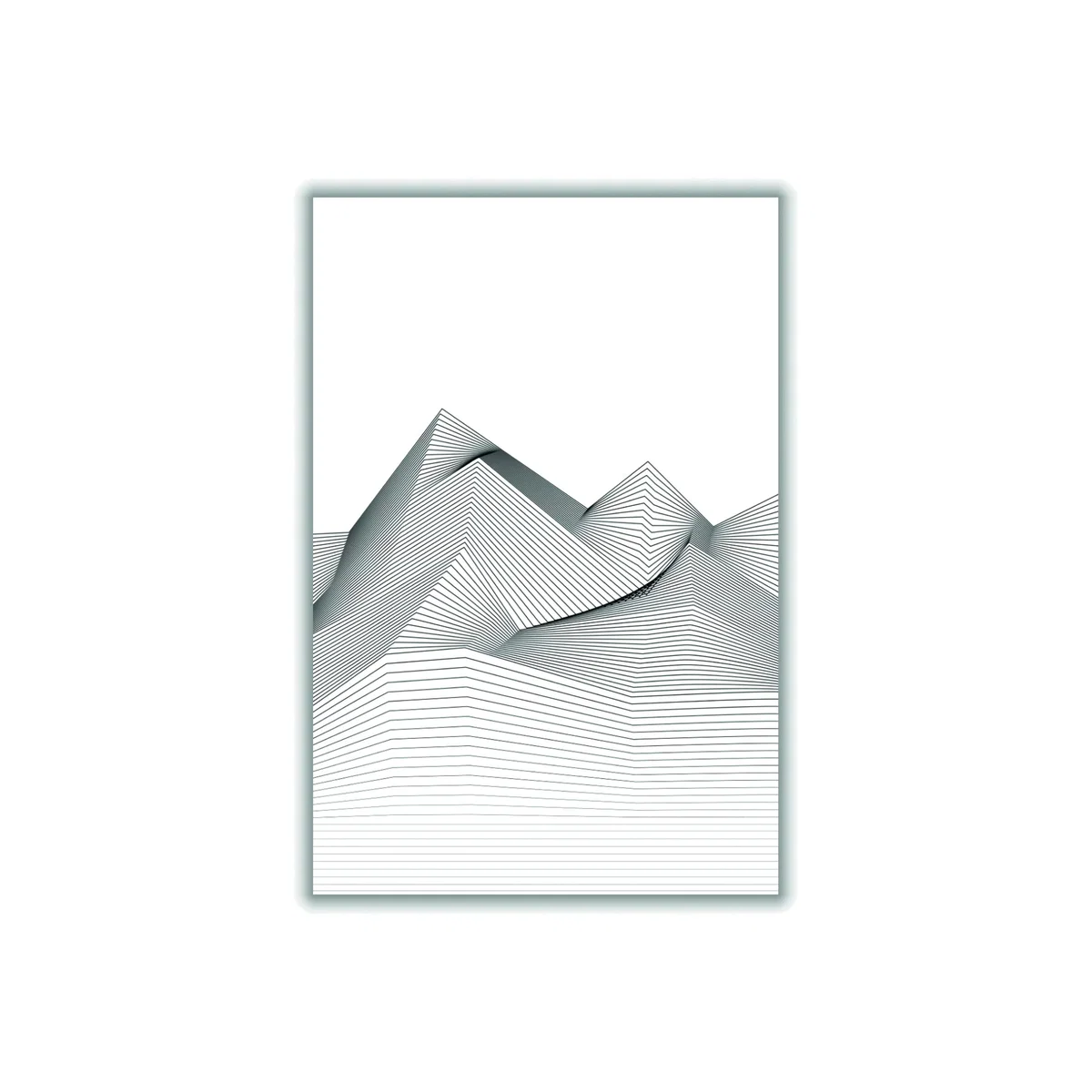 Grey Line Mountains A2 420 X 594Mm Stanley Print House – image 1