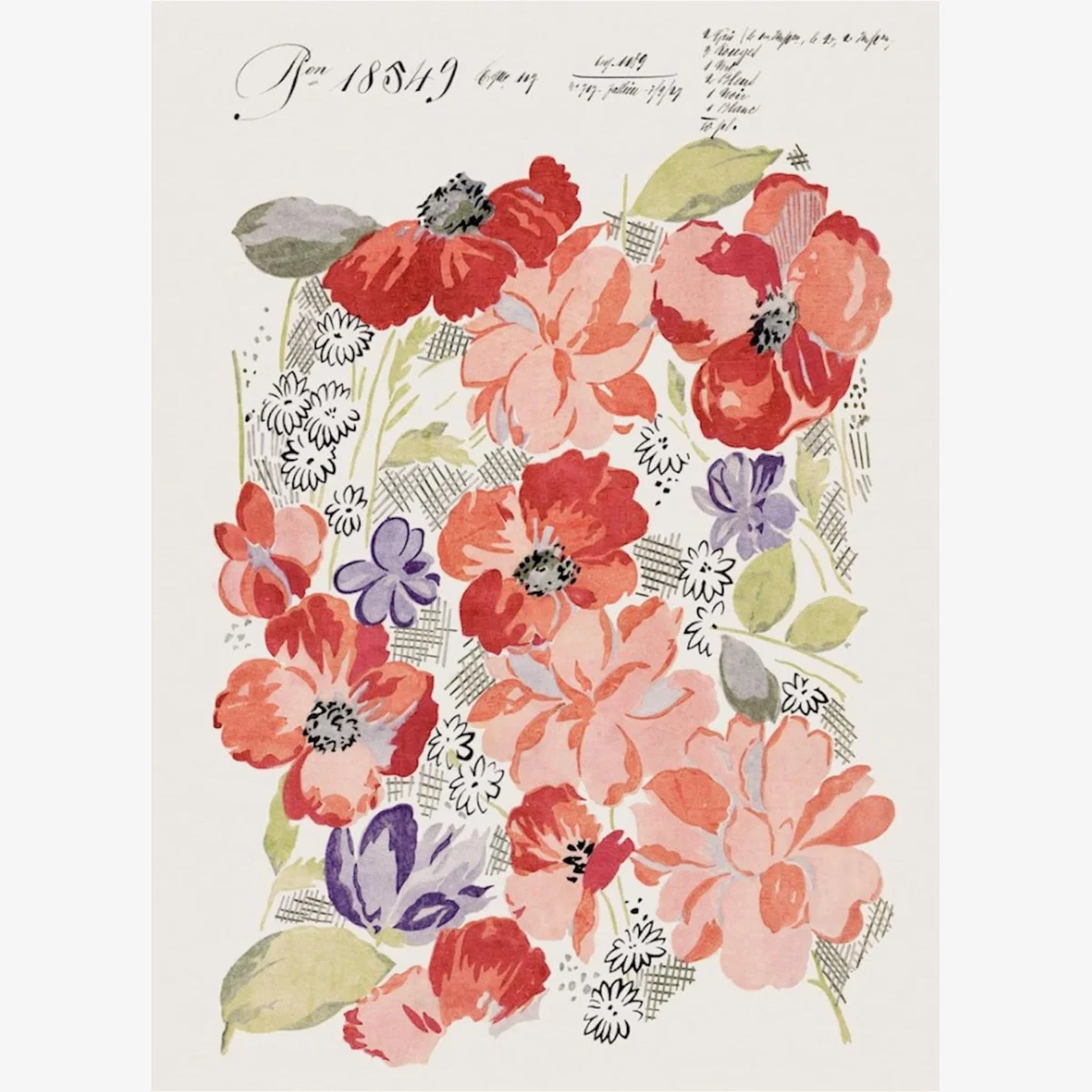Bloomsbury Blooms -50X70 Print~Sisters – image 1