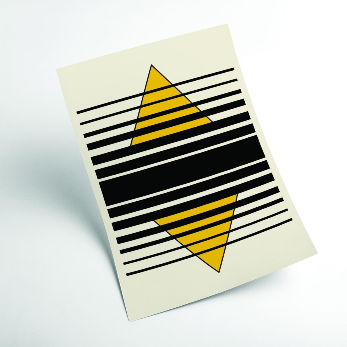 Yellow / Orange Geometric Pyramid A2 420 X 594Mm Stanley Print House – image 2
