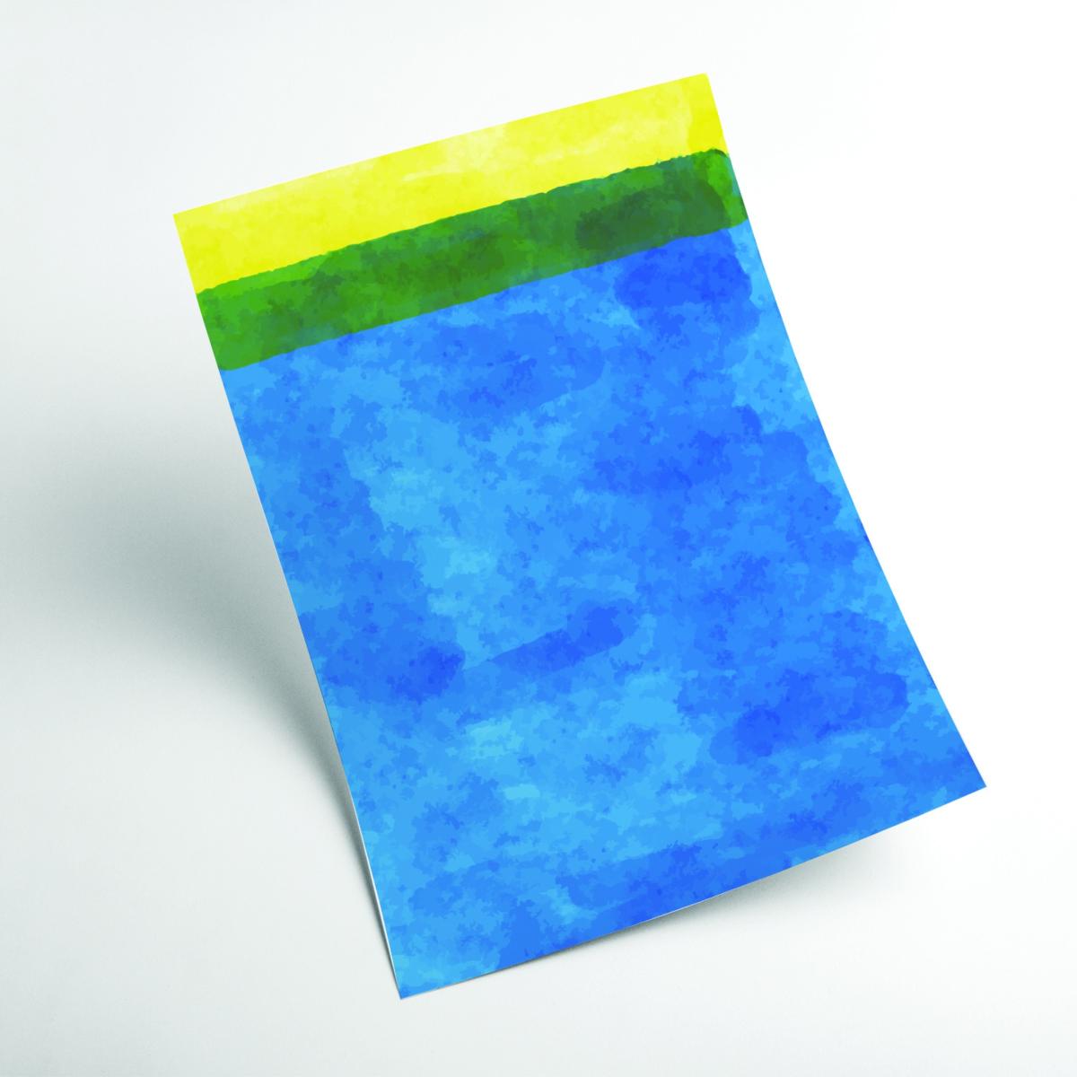 Blue Minimal Watercolor 3 A4 210 X 297Mm Stanley Print House – image 2