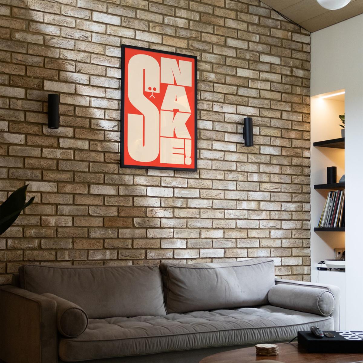 Snake Red - Giclee Fine Art Print - Large | A2 | 420 X 594Mm | East Side Studio London – image 3