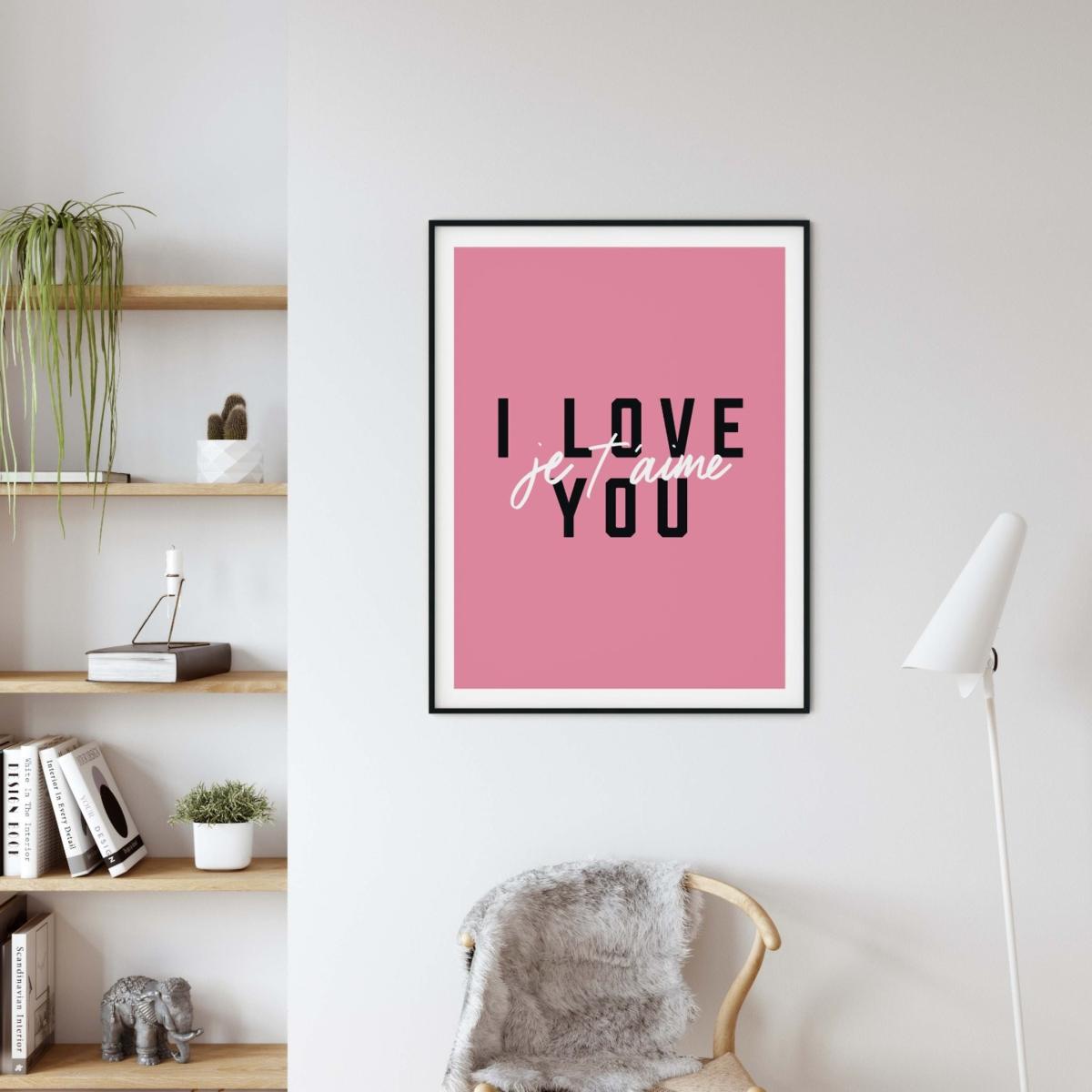 Pink / Purple I Love You A3 297 X 420Mm The Native State – image 2