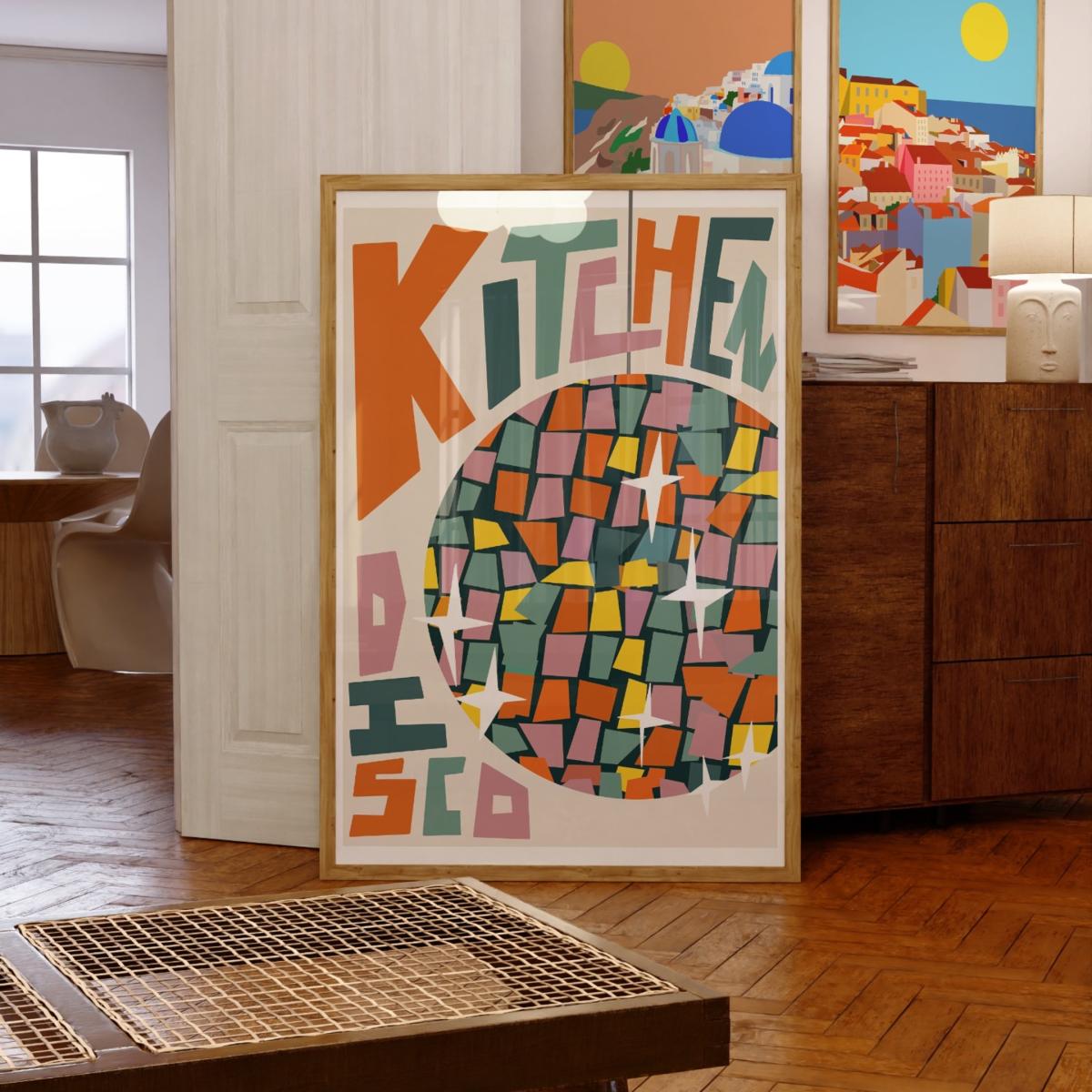 Kitchen Disco Art Print - A2 Natalie Cass Art – image 3