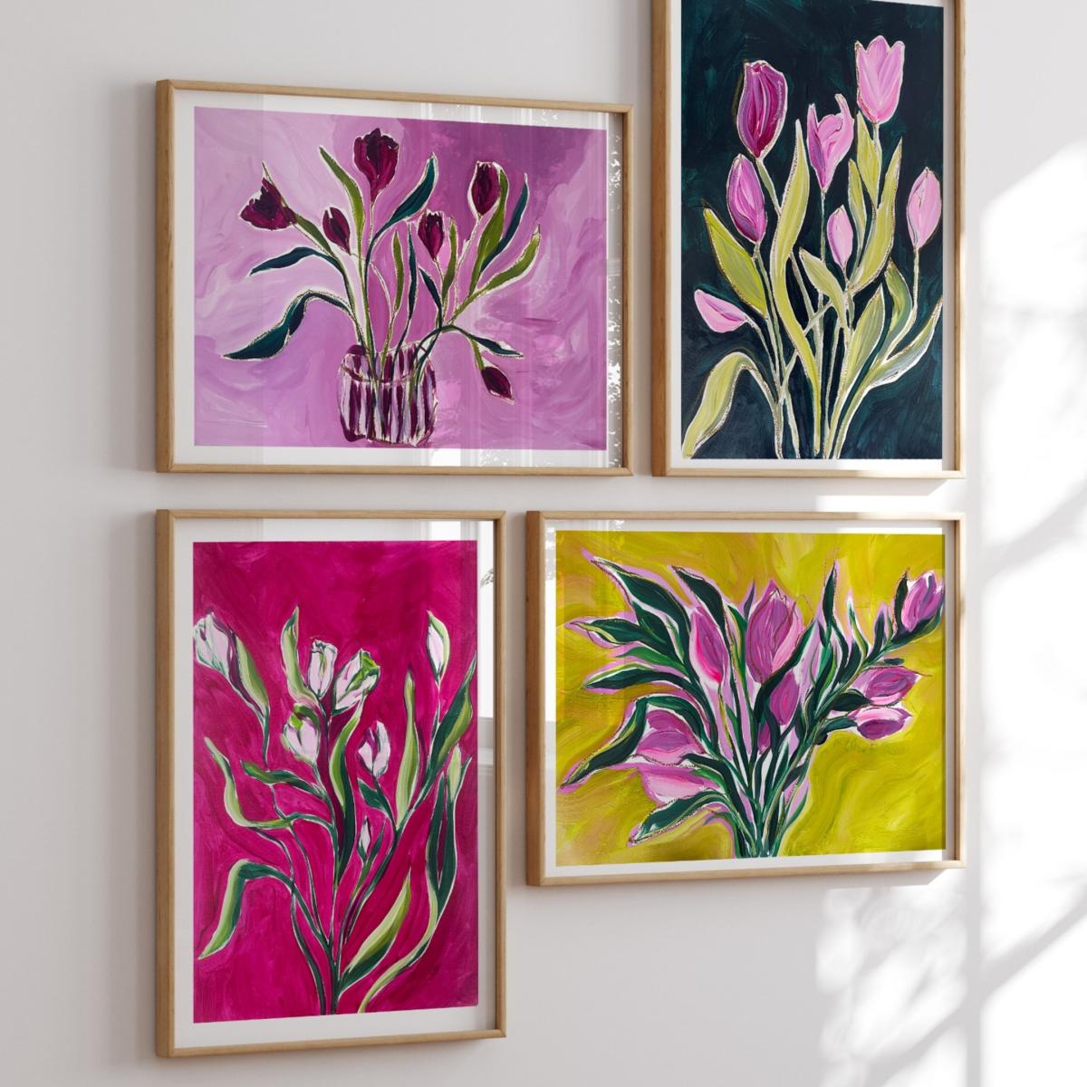 Pink / Purple Sweetheart - Abstract Floral Print Jessica Slack Studio – image 2