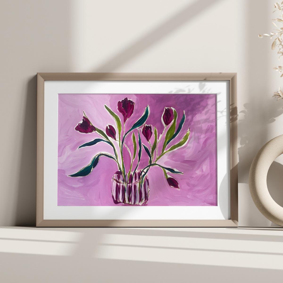Pink / Purple Sweetheart - Abstract Floral Print Jessica Slack Studio – image 4