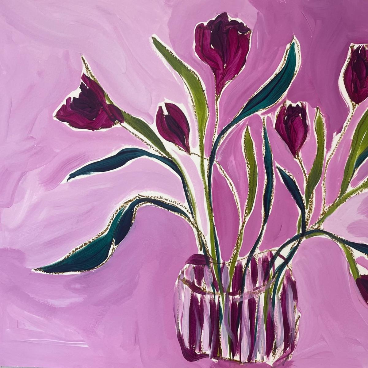 Pink / Purple Sweetheart - Abstract Floral Print Jessica Slack Studio – image 5