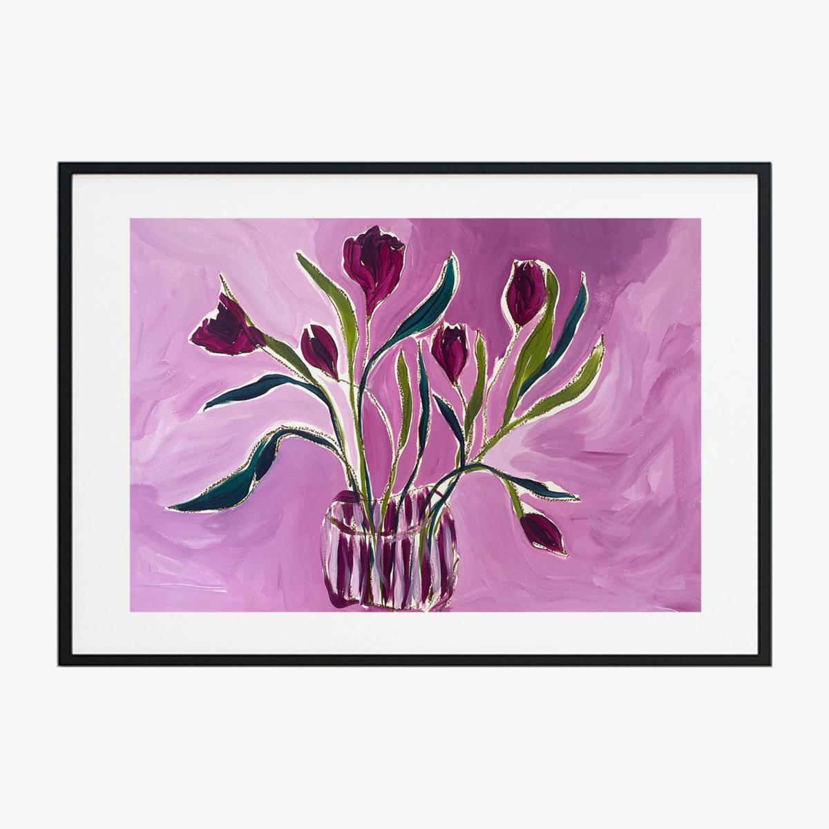 Pink / Purple Sweetheart - Abstract Floral Print Jessica Slack Studio – image 1