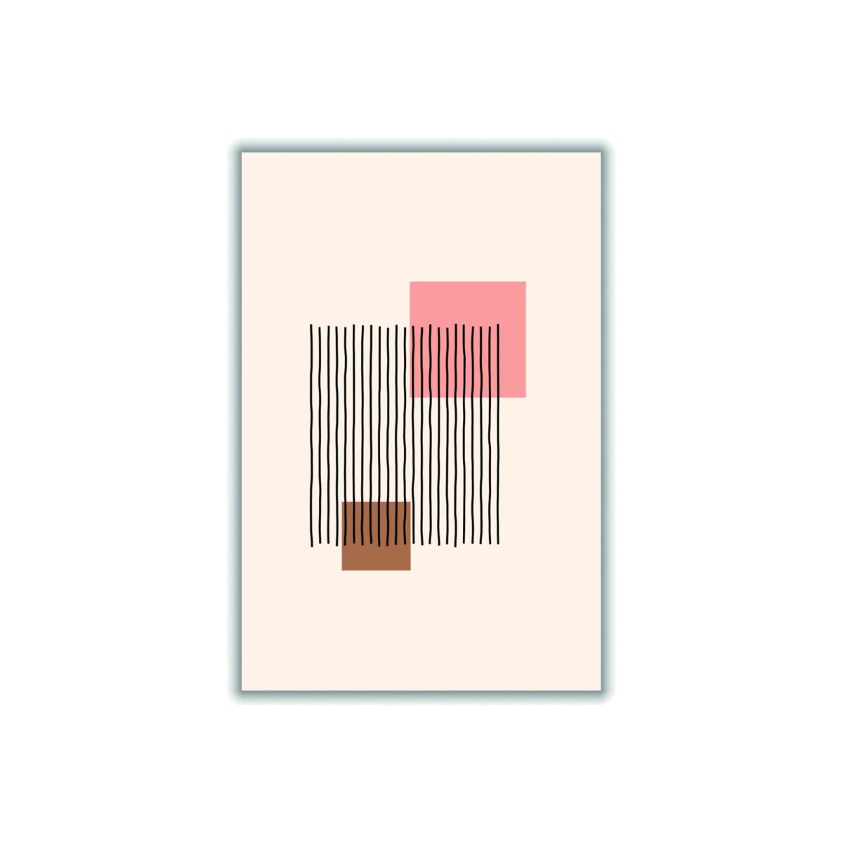 Rose Gold Geometric Abstract Shapes Iiii A3 297 X 420Mm Stanley Print House – image 1