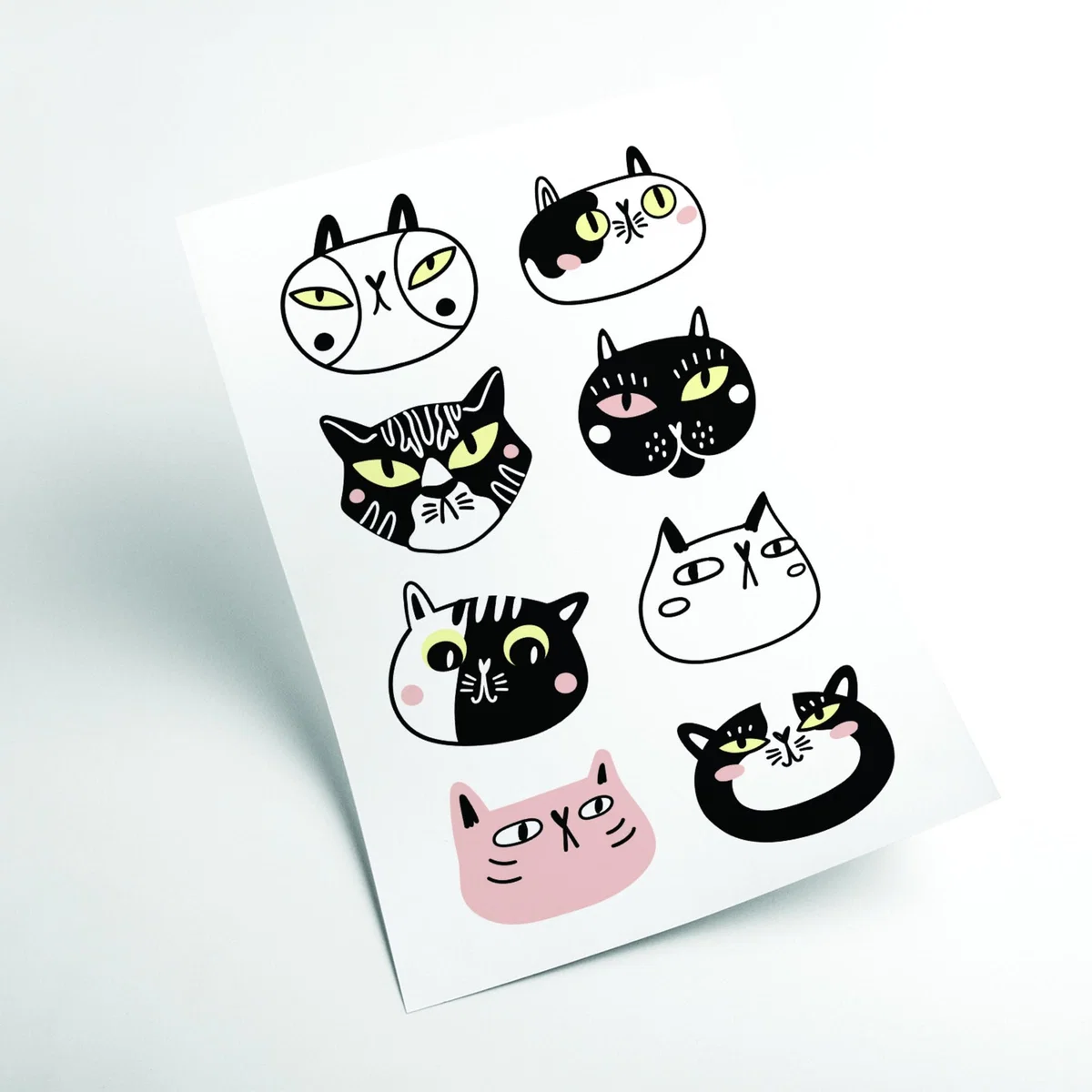 Black Crazy Cat Lady A3 297 X 420Mm Stanley Print House – image 2