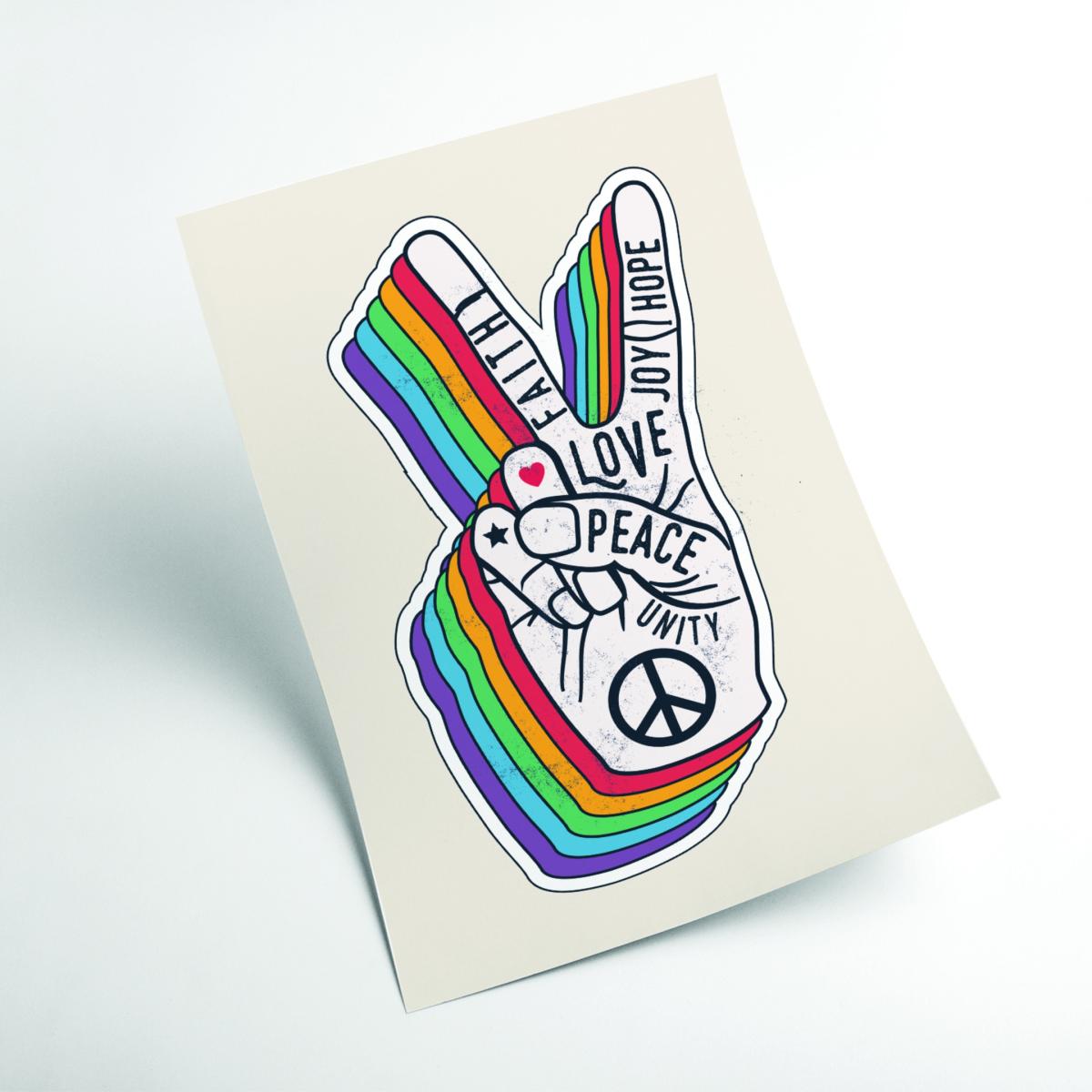 Peace And Love!! A2 420 X 594Mm Stanley Print House – image 2