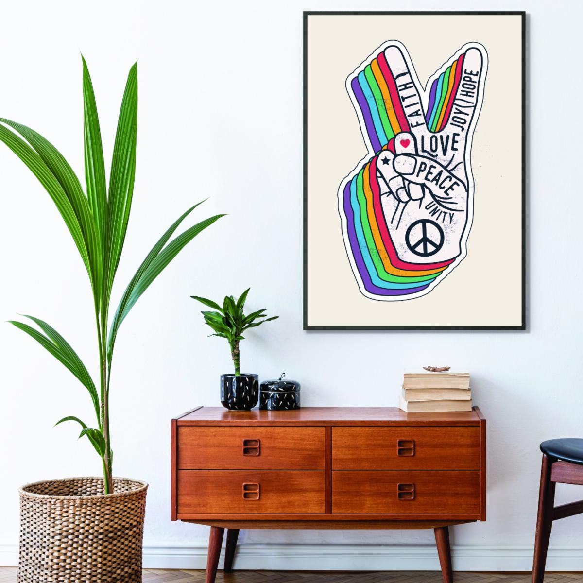 Peace And Love!! A2 420 X 594Mm Stanley Print House – image 3