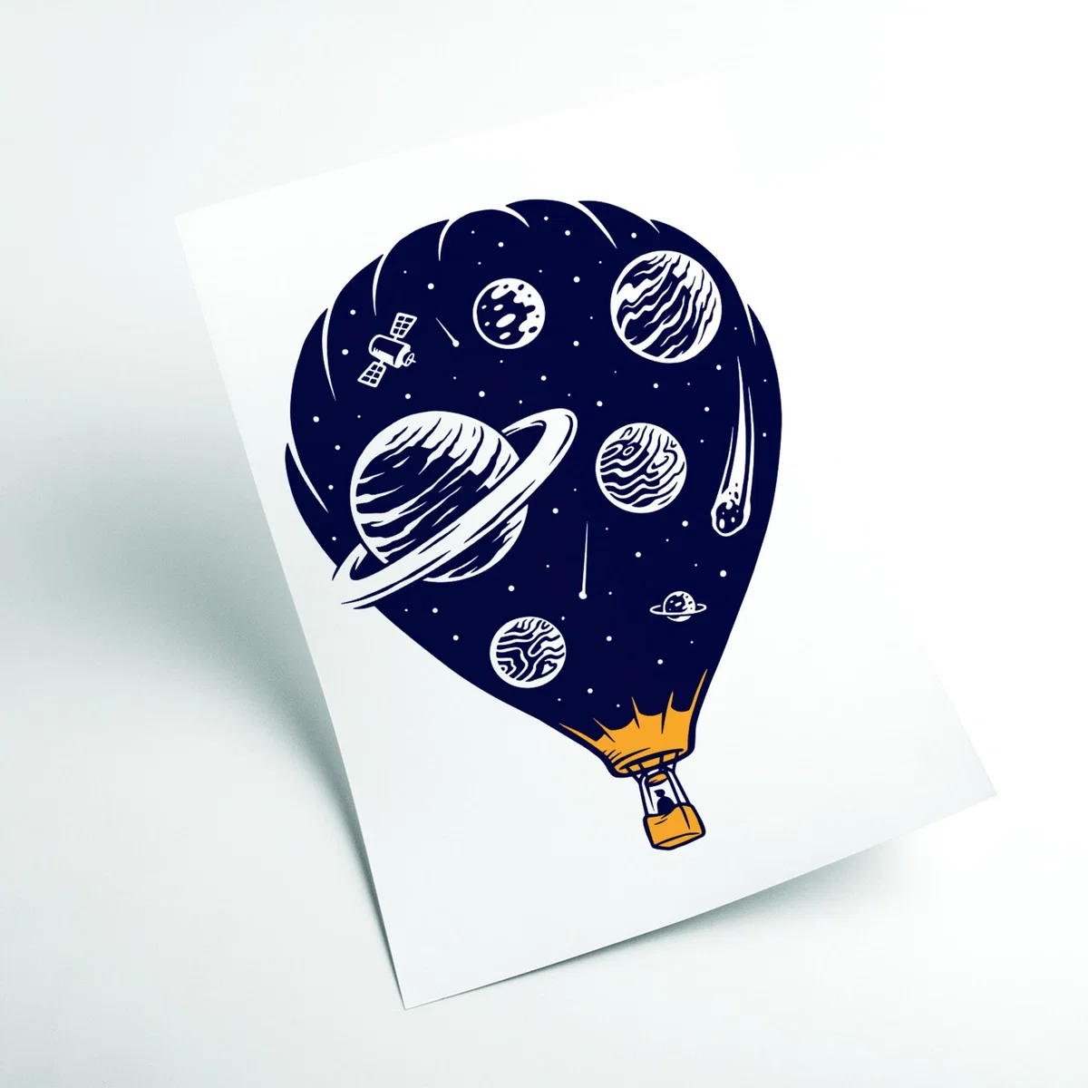 Yellow / Orange Hot Air Baloon Universe A2 420 X 594Mm Stanley Print House – image 2