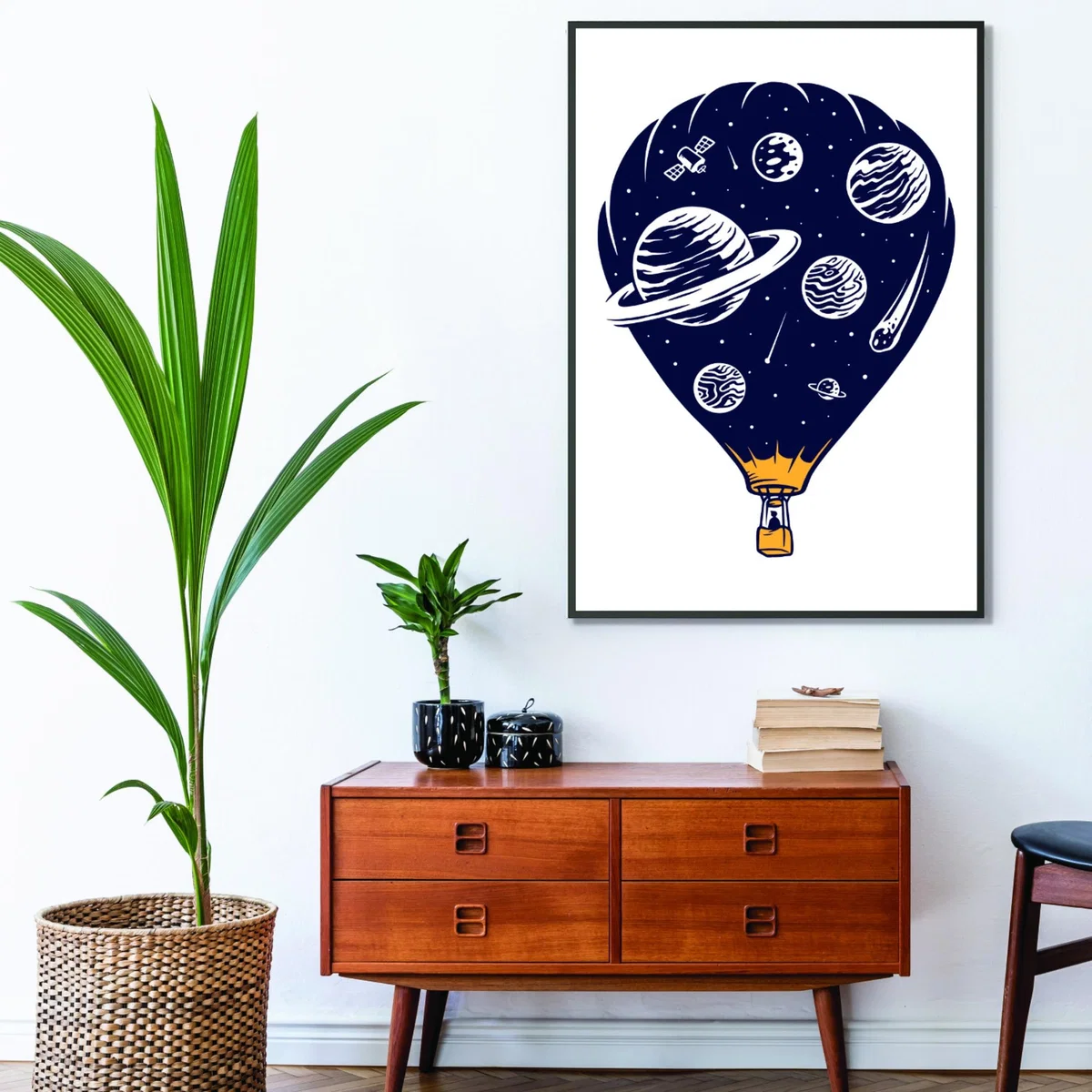 Yellow / Orange Hot Air Baloon Universe A2 420 X 594Mm Stanley Print House – image 3