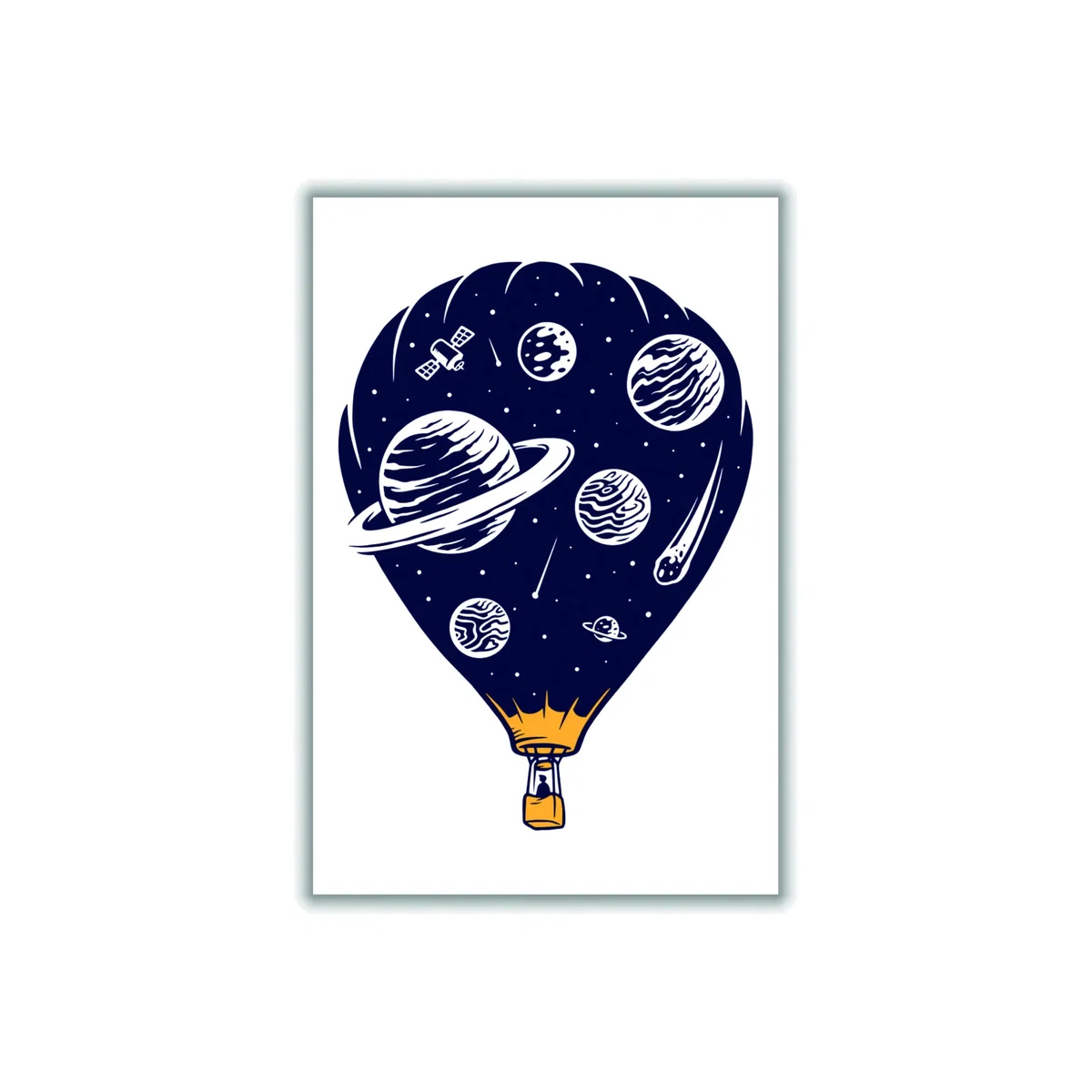 Yellow / Orange Hot Air Baloon Universe A2 420 X 594Mm Stanley Print House – image 1