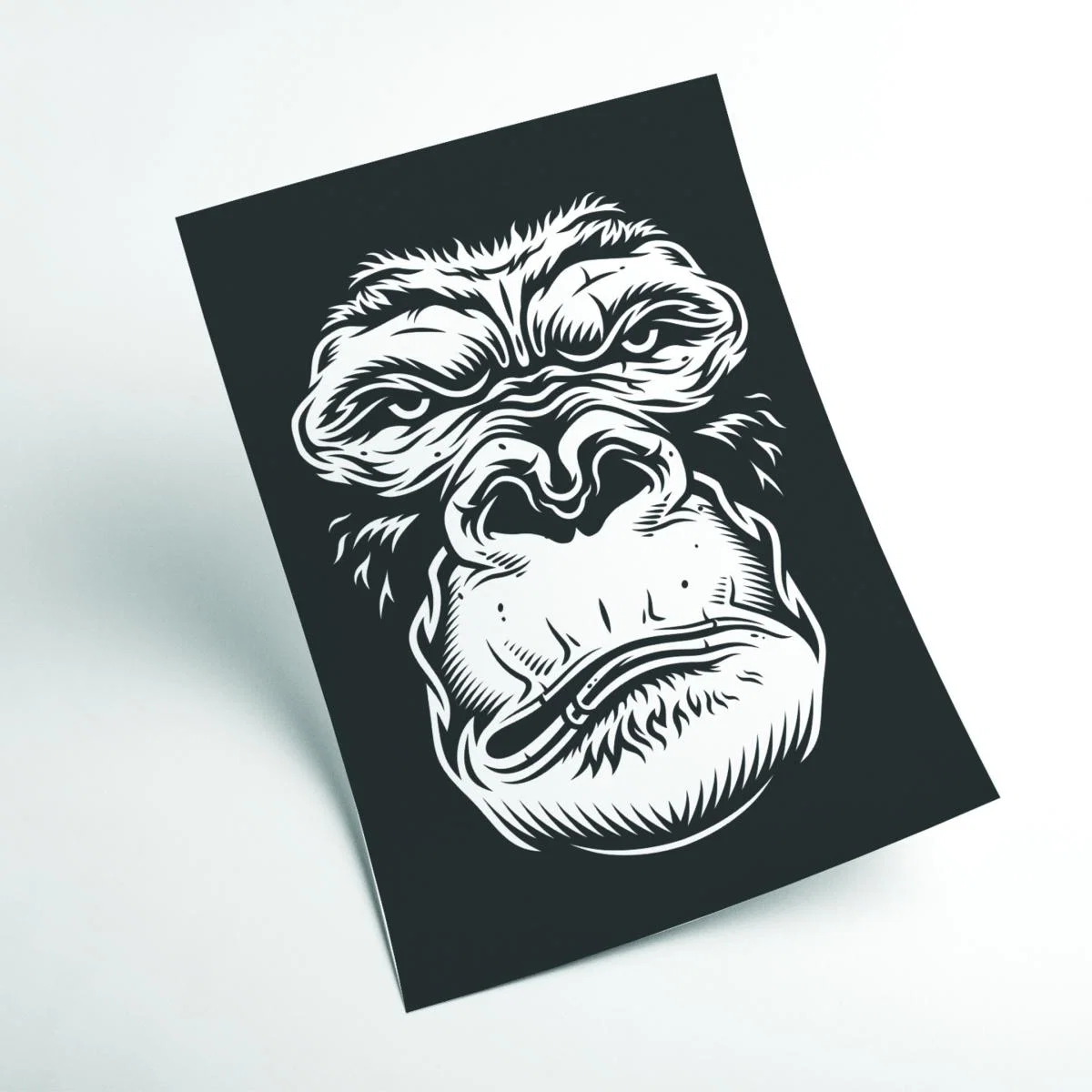 Black Close Up Ape A3 297 X 420Mm Stanley Print House – image 2