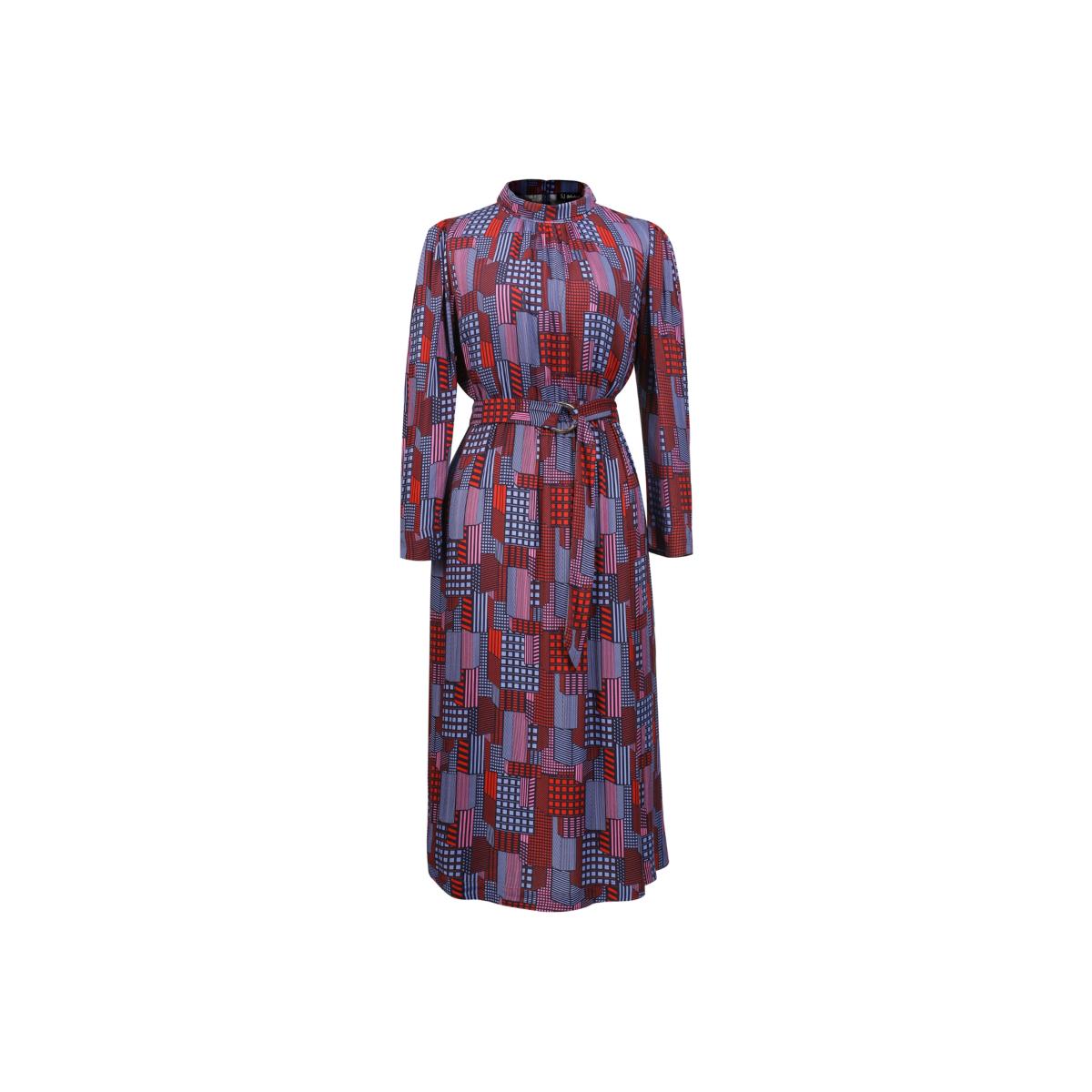 Women's Graphic Print Midi Blouse-Dress | Extra Small | Smart and Joy – image 1