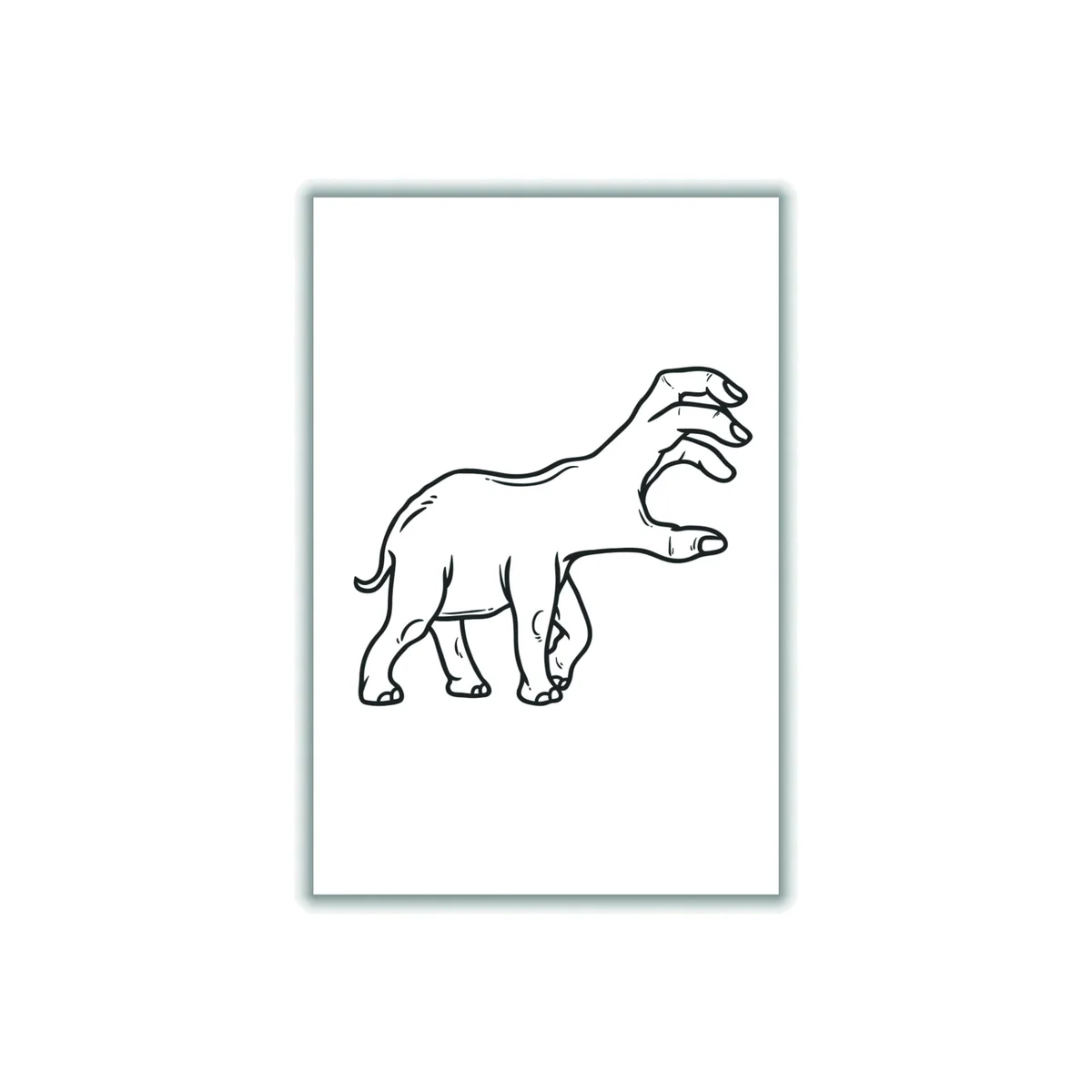 Black Hand-Head A2 420 X 594Mm Stanley Print House – image 1