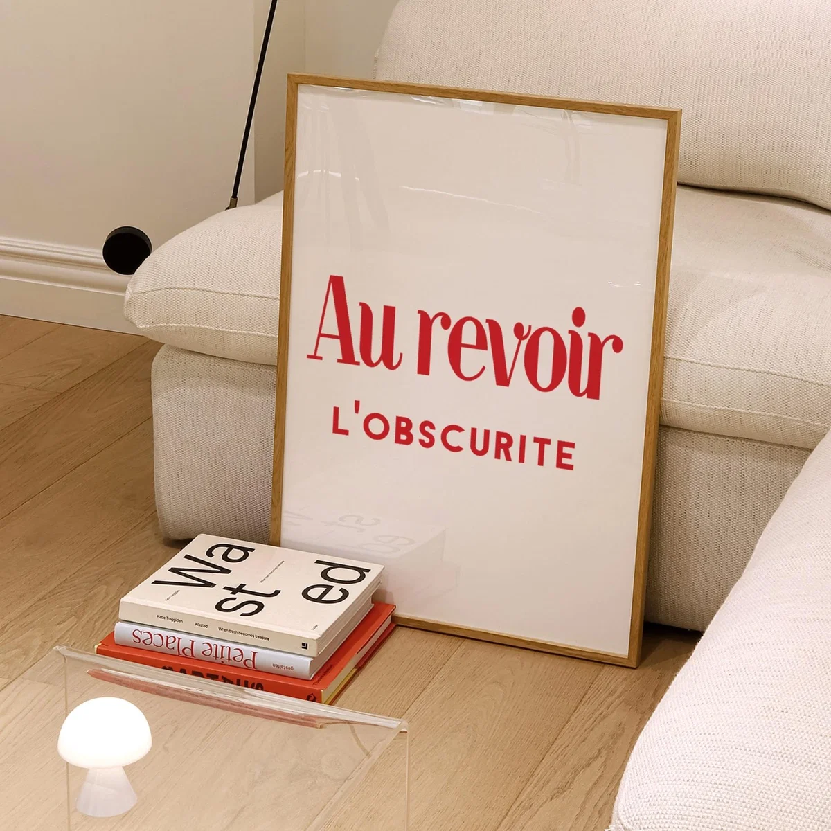 Red Au Revoir L'obscurite Goodbye Darkness French Retro Giclée Art Print A2 420 X 594Mm Fanclub – image 2
