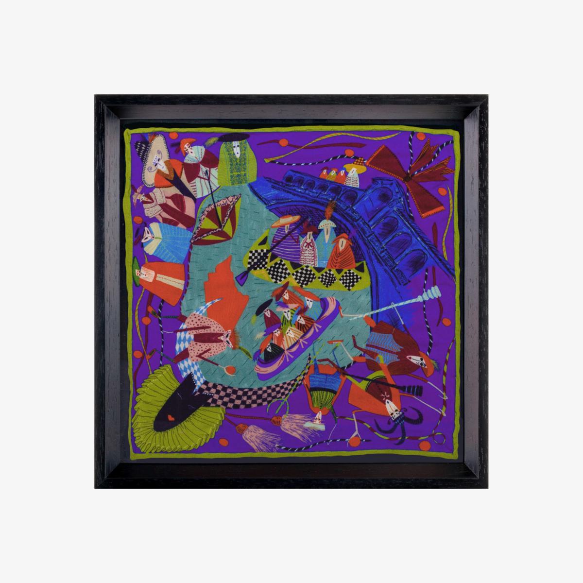 Venice Carnival Black Framed Silk | One Size | Un Poco