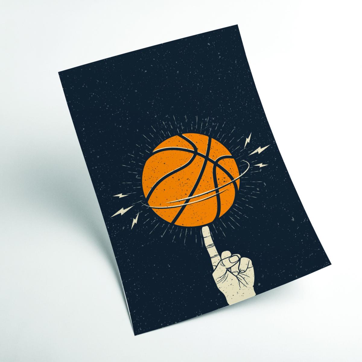 Yellow / Orange Basketball Is Fun A4 210 X 297Mm Stanley Print House – image 2