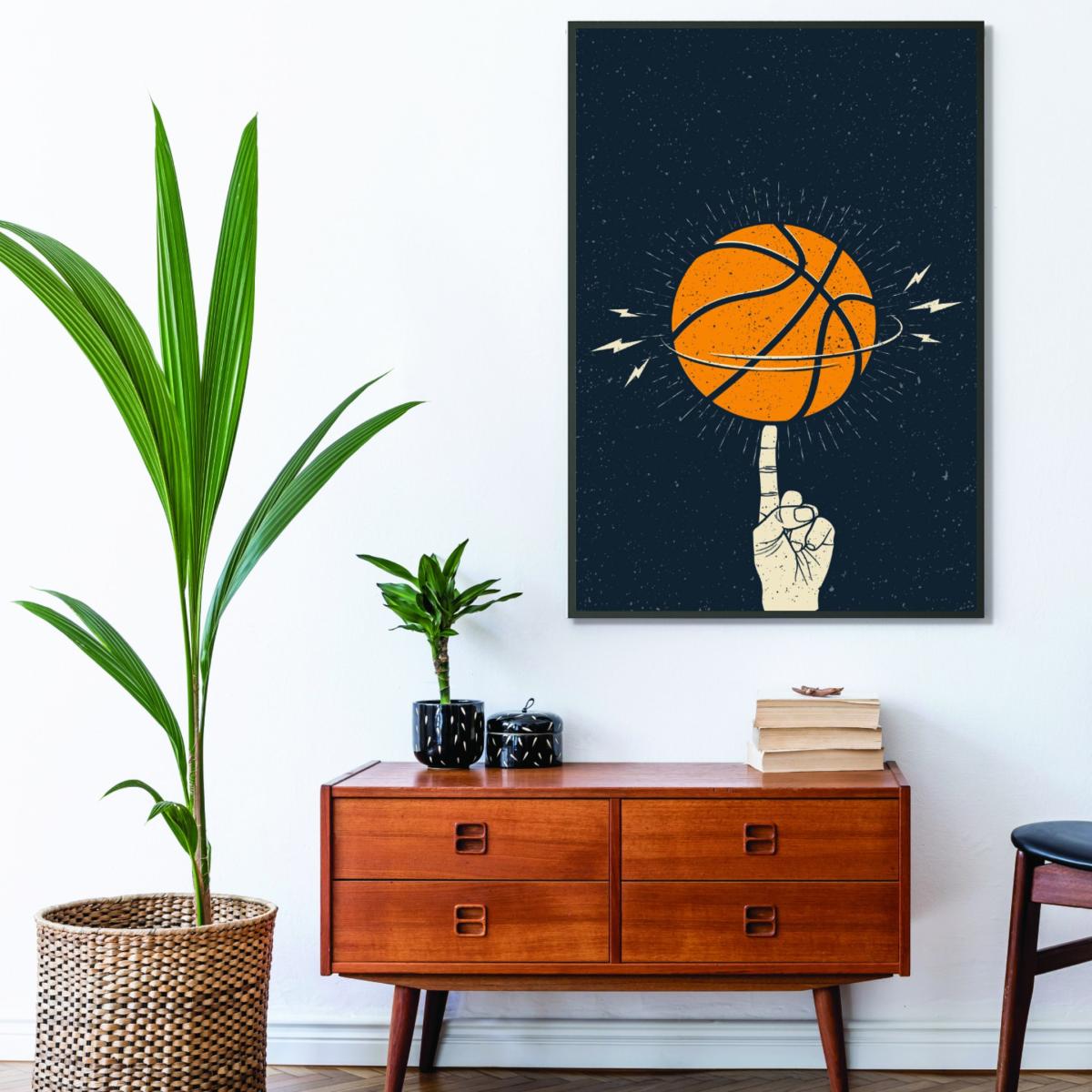 Yellow / Orange Basketball Is Fun A4 210 X 297Mm Stanley Print House – image 3
