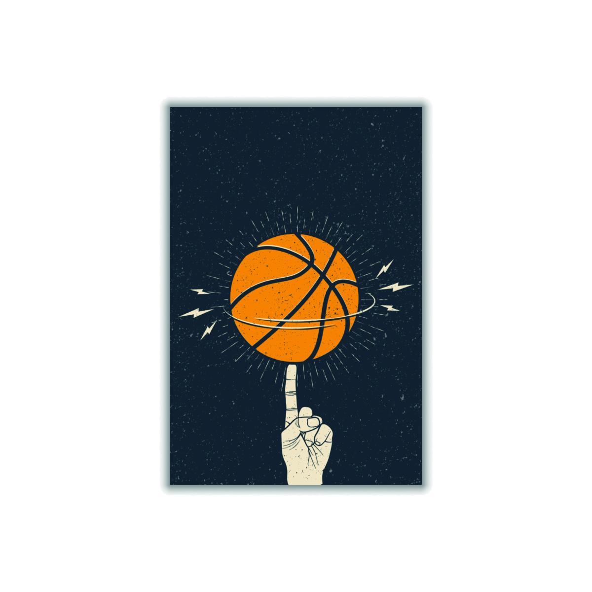 Yellow / Orange Basketball Is Fun A4 210 X 297Mm Stanley Print House – image 1