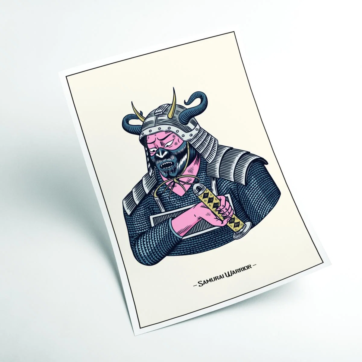 Grey Samurai Warrior Xxs Stanley Print House – image 2
