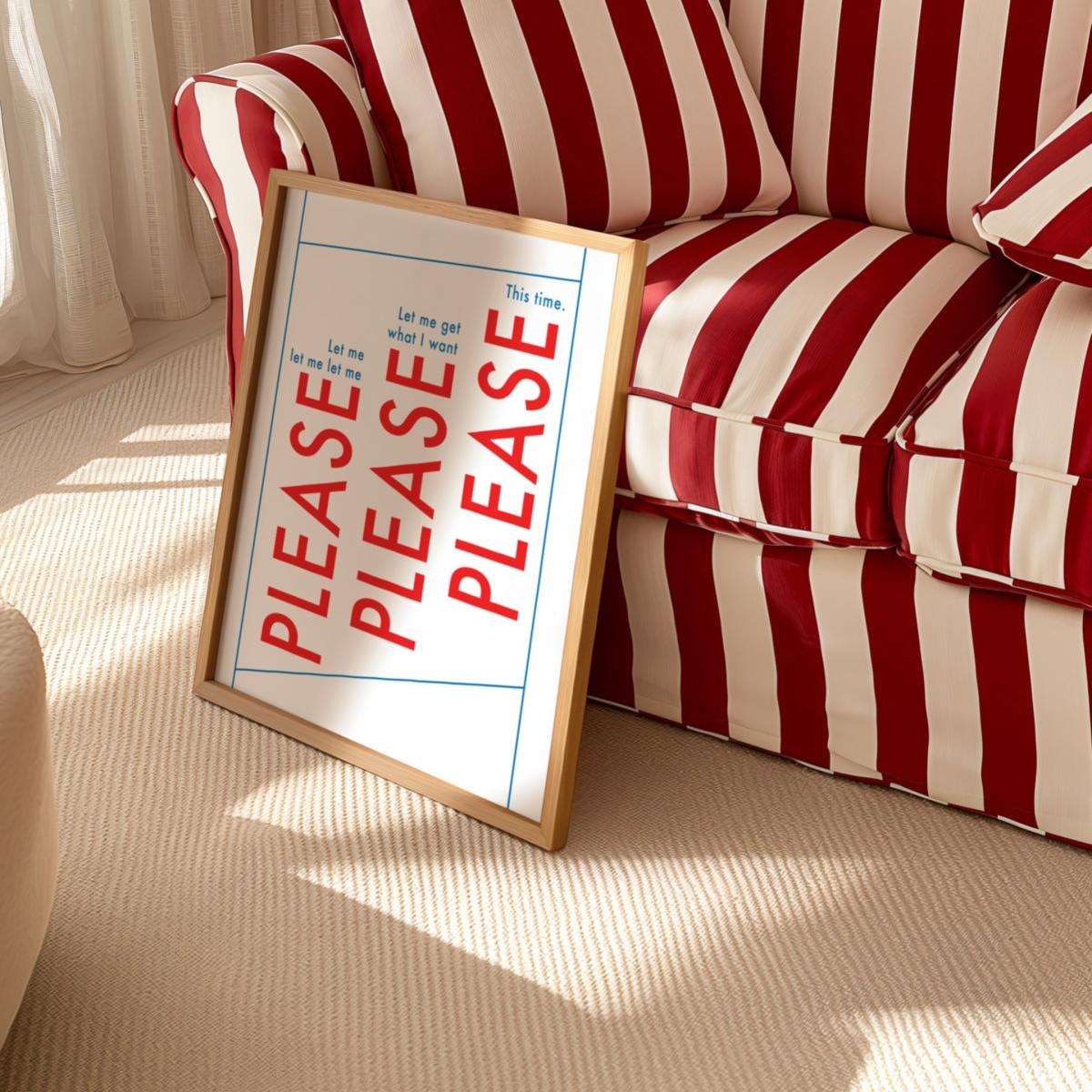Please Please Please Retro Music Song Lyric Christmas Gift Art Print A2 | A2 | 420 X 594Mm | Fanclub – image 2