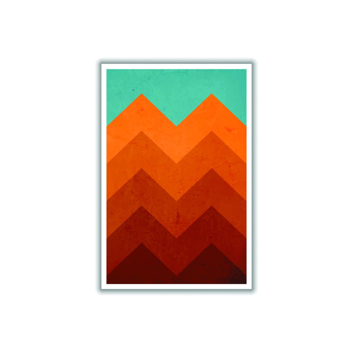 Yellow / Orange Abstract Orange Mountain Large Stanley Print House – image 1