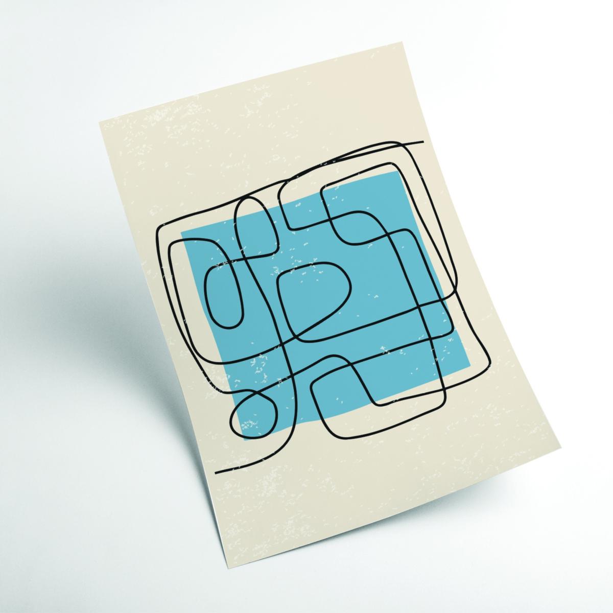 Blue Abstract Color Set #1 Extra Large Stanley Print House – image 2