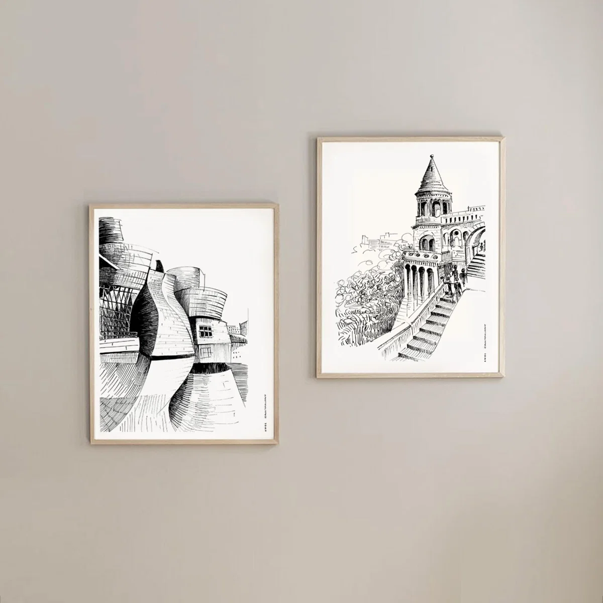 Black / White The Guggenheim Bilbao Art Print: Spain's Modern Architectural Masterpiece A4 210 X 297Mm Awol – image 5