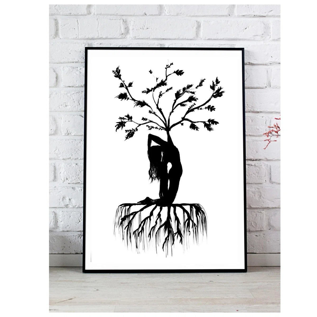 Black / White Gaia Watercolour Artist Print - Black, White Kati Kaia – image 2