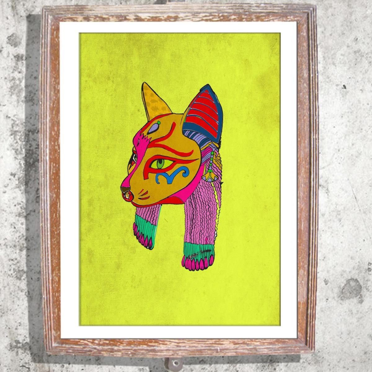 The Cat Head Limited Edition Signed Print Jessica Russell Flint – image 2