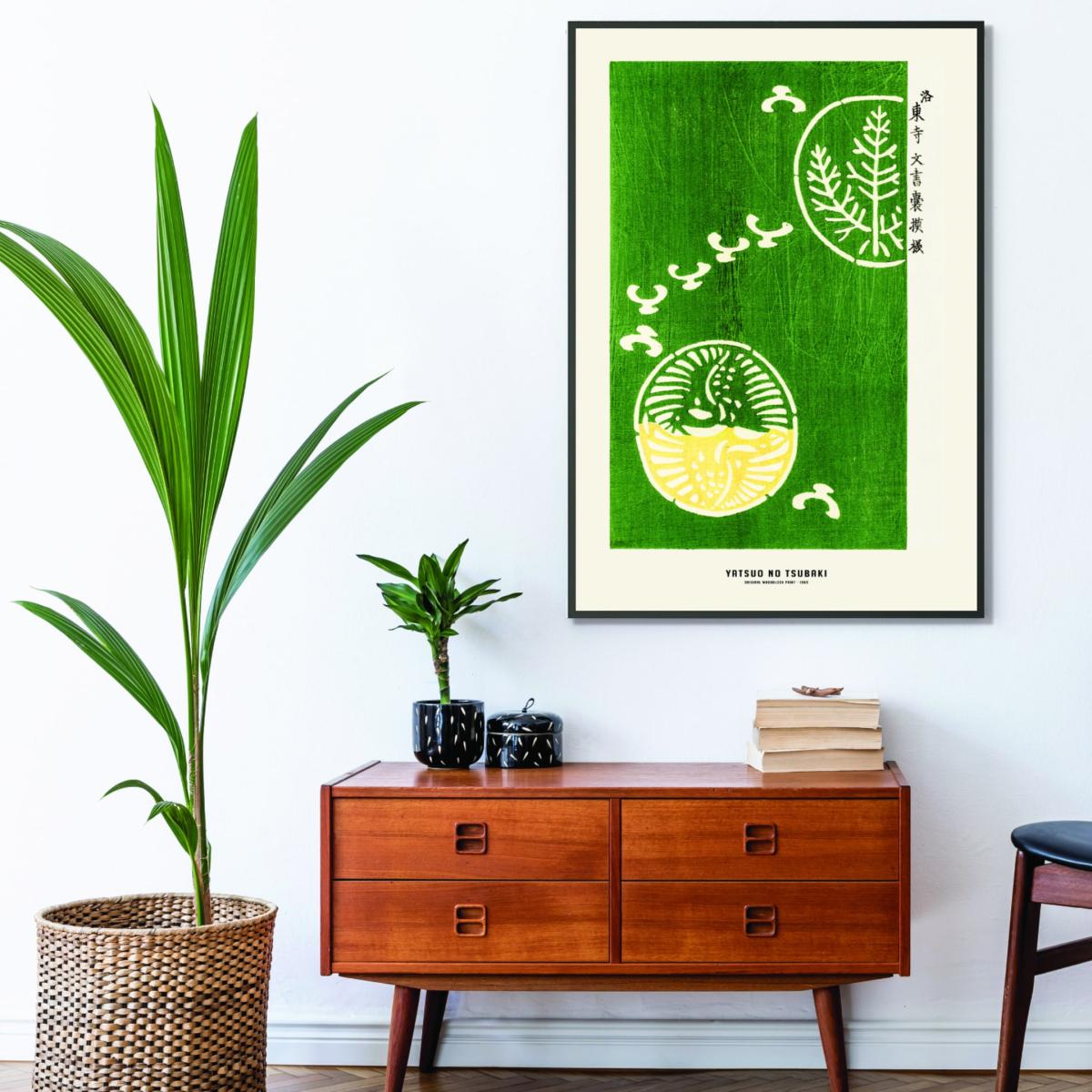 Green Yatsuo No Tsubaki - Original Woodblock Print Iii A1 594 X 841Mm Stanley Print House – image 3