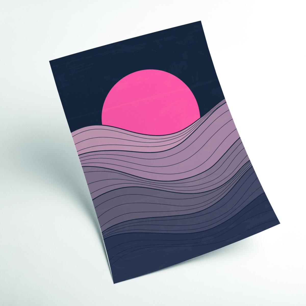 Pink / Purple Minimal Pink Sunset 1 Xxs Stanley Print House – image 2