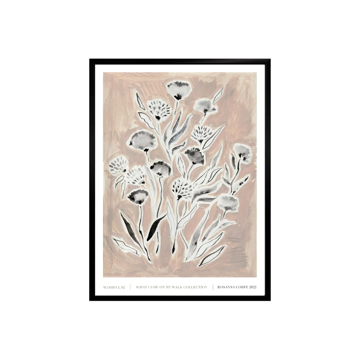 Neutrals / Pink / Purple A3 - Wishful Pink Floral Print One Size Rosanna Corfe – image 1
